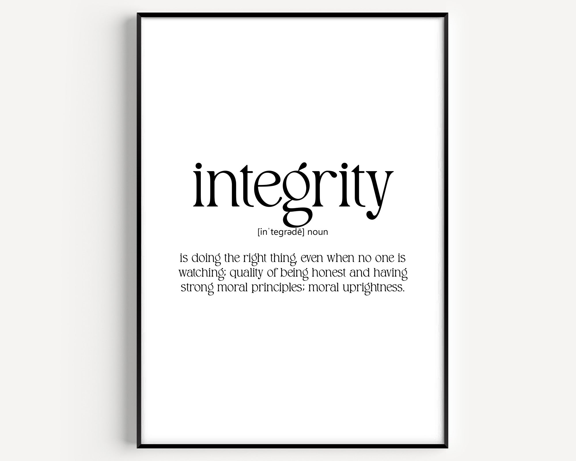 Integrity Definition Print - Version 3 - Magic Posters