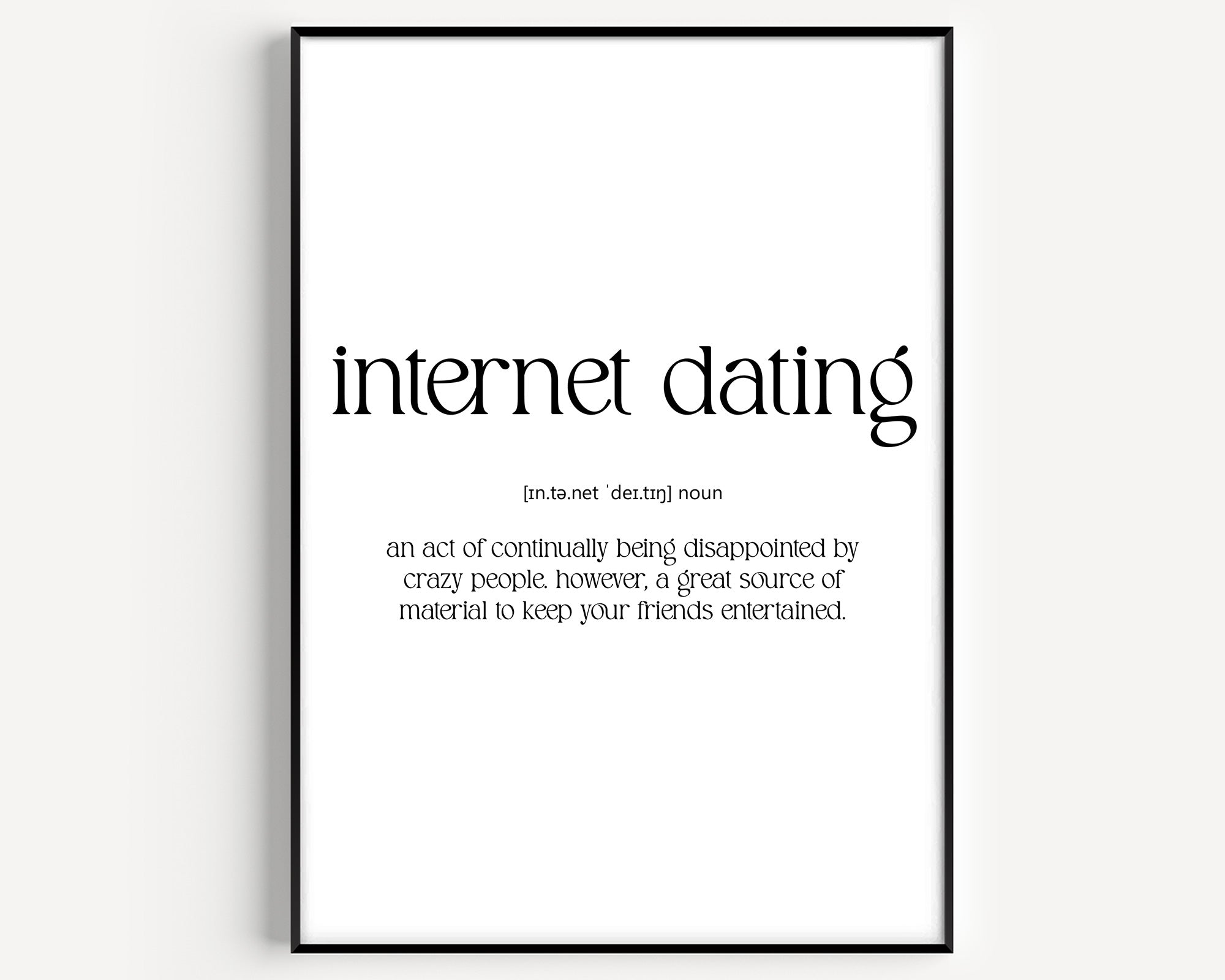 Internet Dating Definition Print - Magic Posters