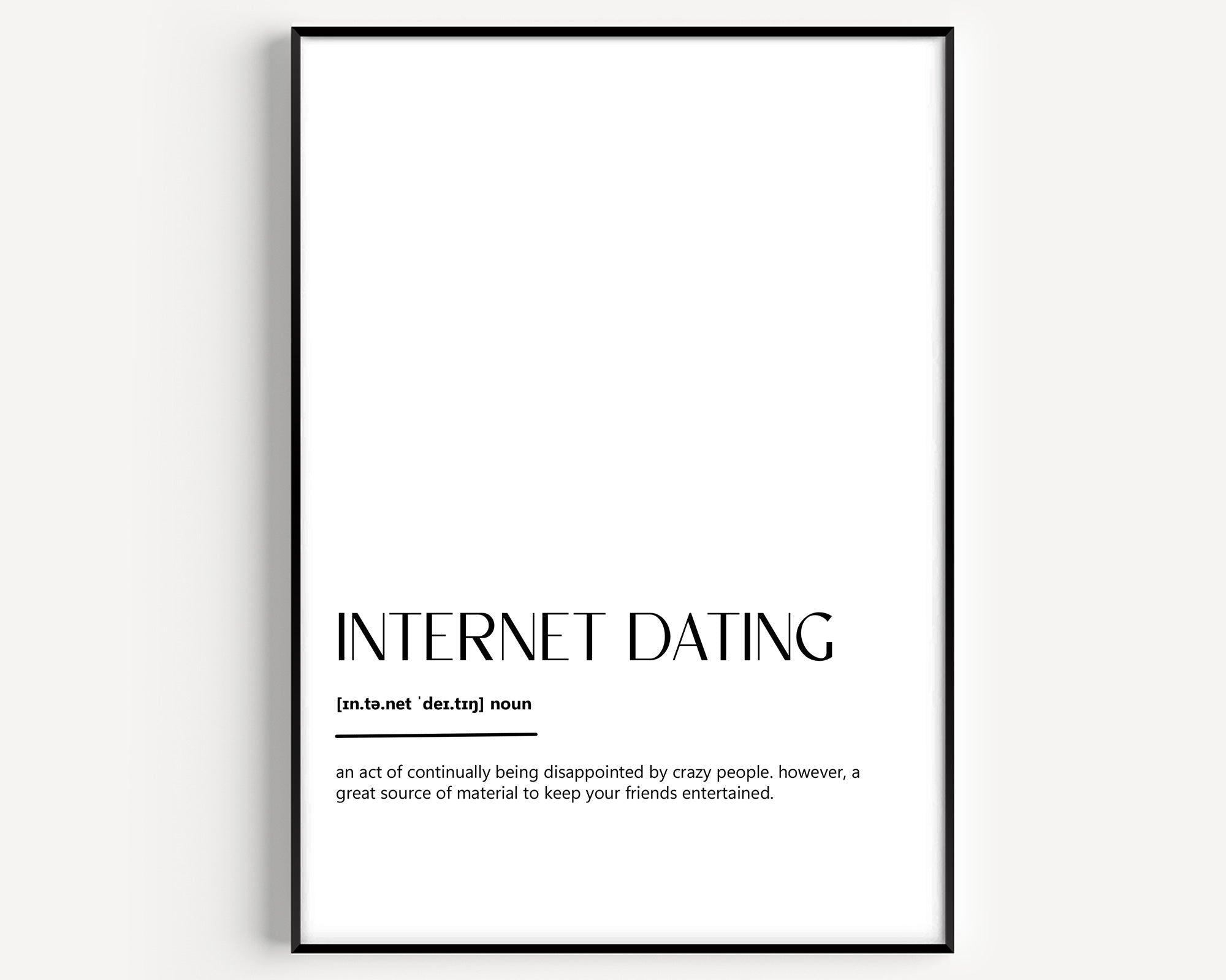 Internet Dating Definition Print - Magic Posters