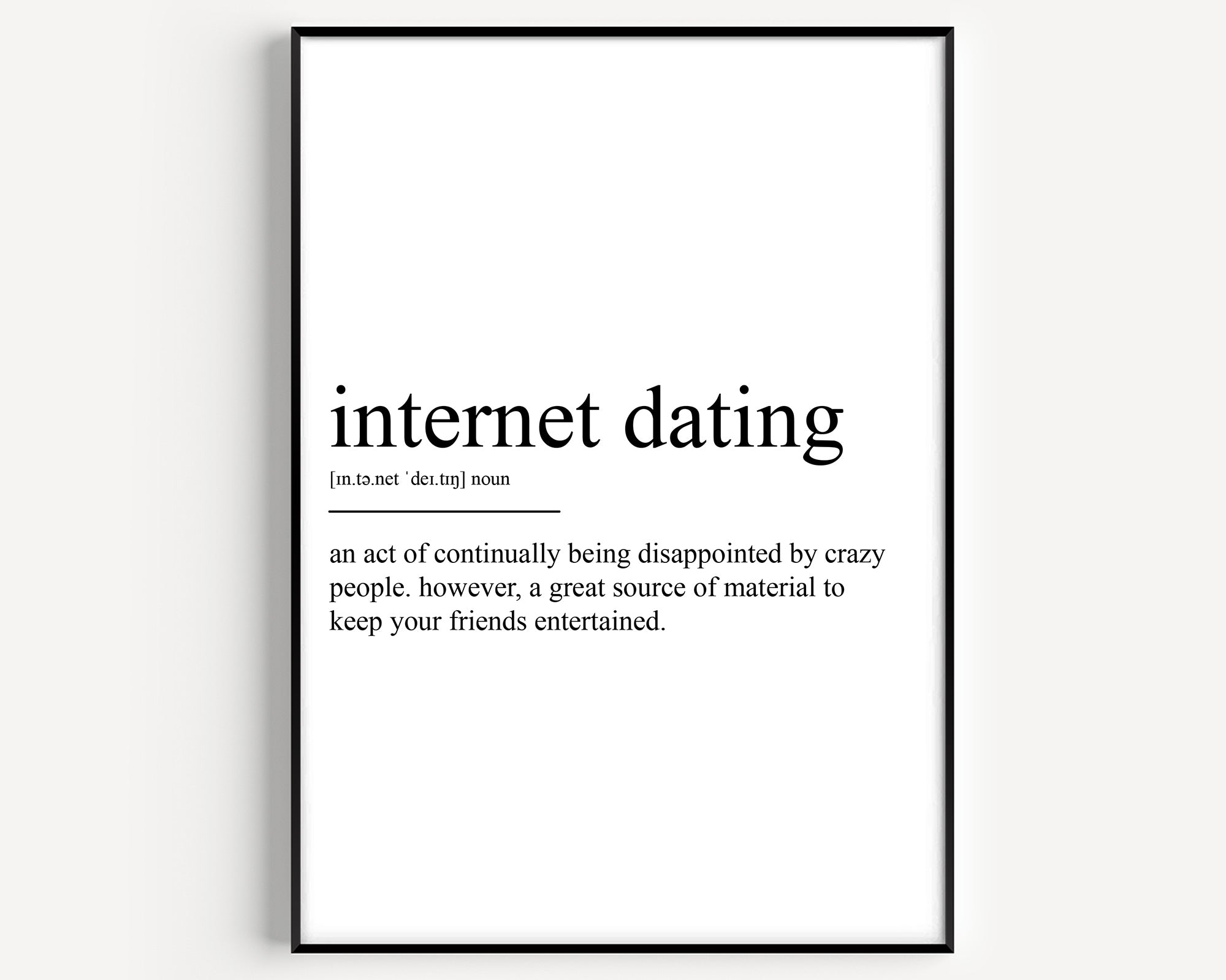 Internet Dating Definition Print - Magic Posters