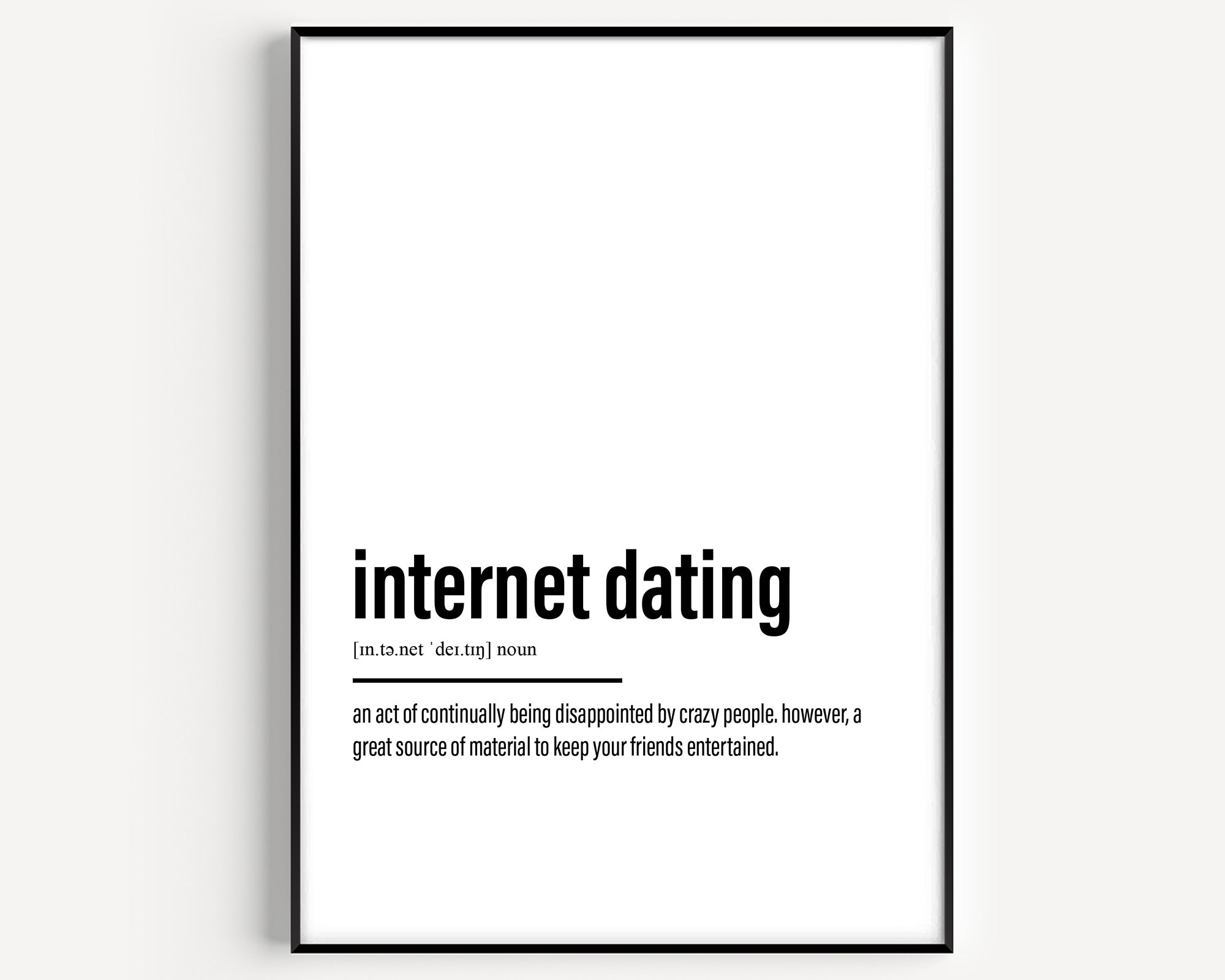 Internet Dating Definition Print - Magic Posters