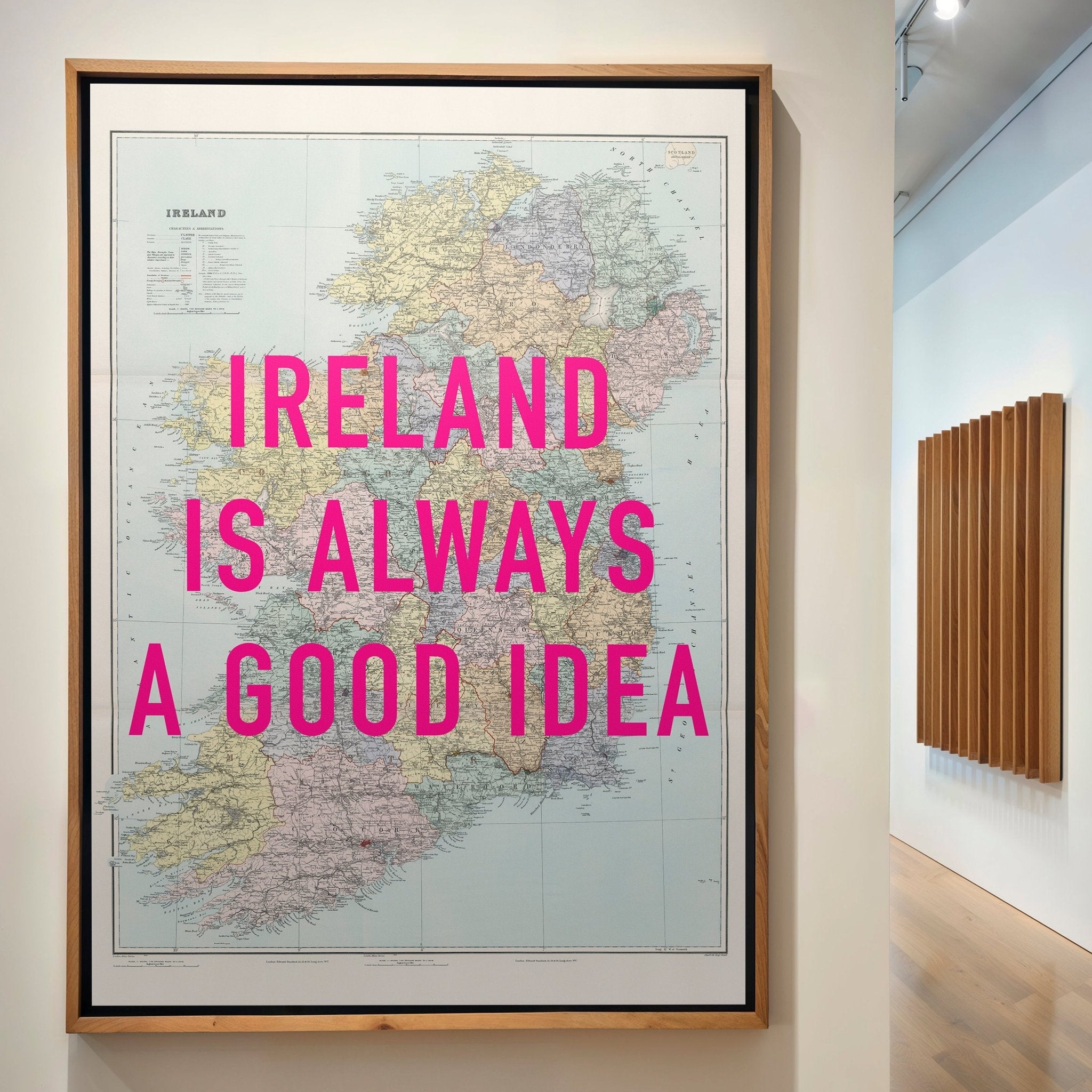 Ireland Retro Pop Art Map Print - Magic Posters