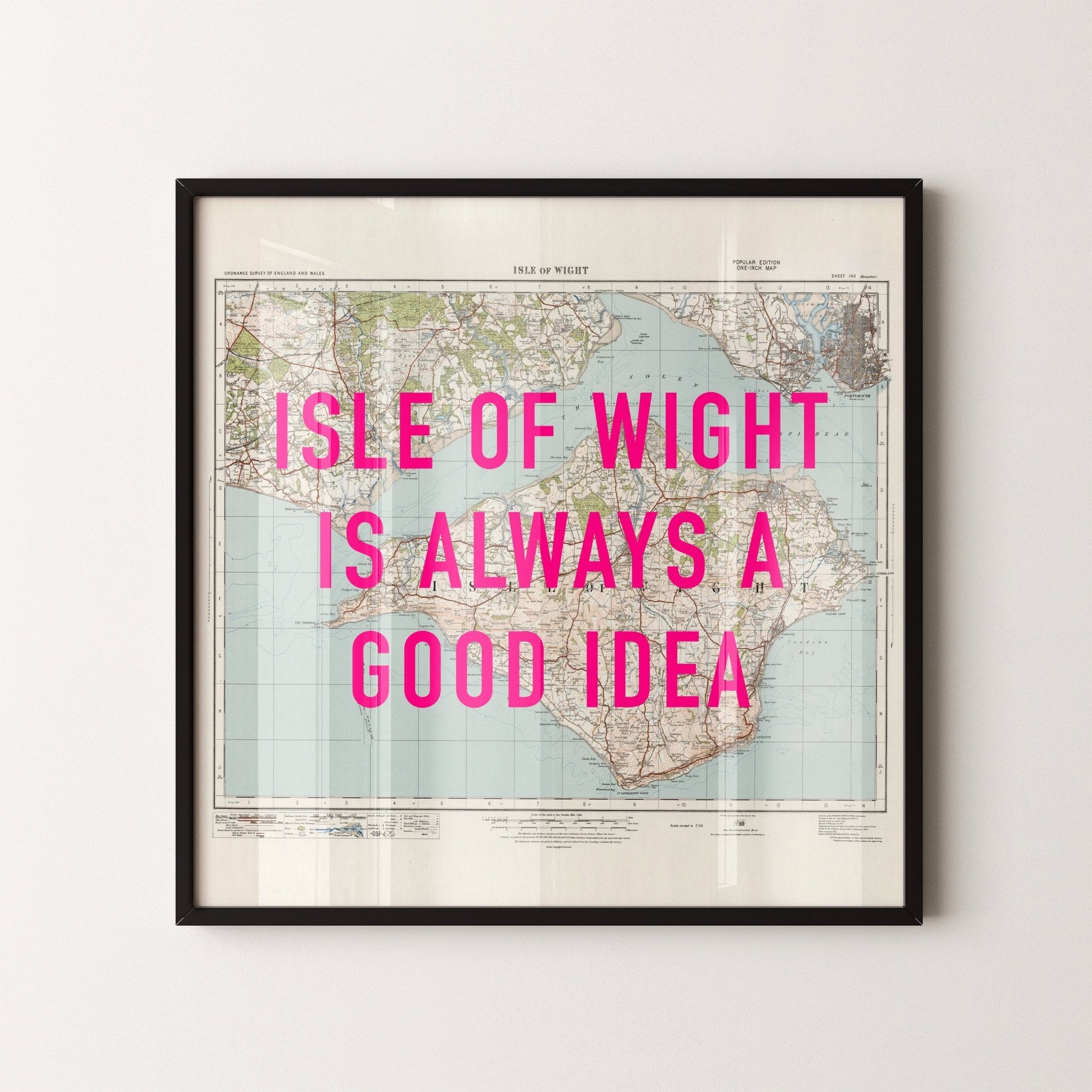 Isle Of Wight Retro Pop Art Map Print - Magic Posters