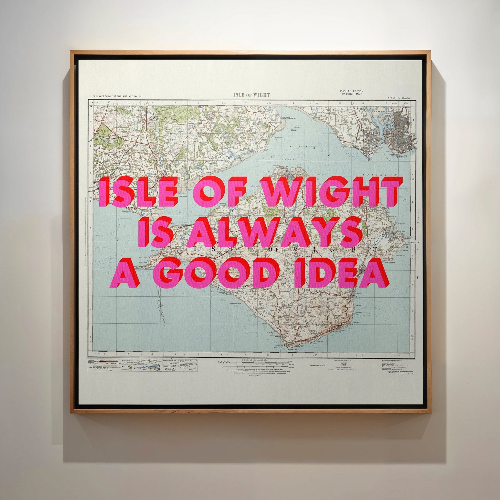 Isle Of Wight Retro Pop Art Map Print - Magic Posters
