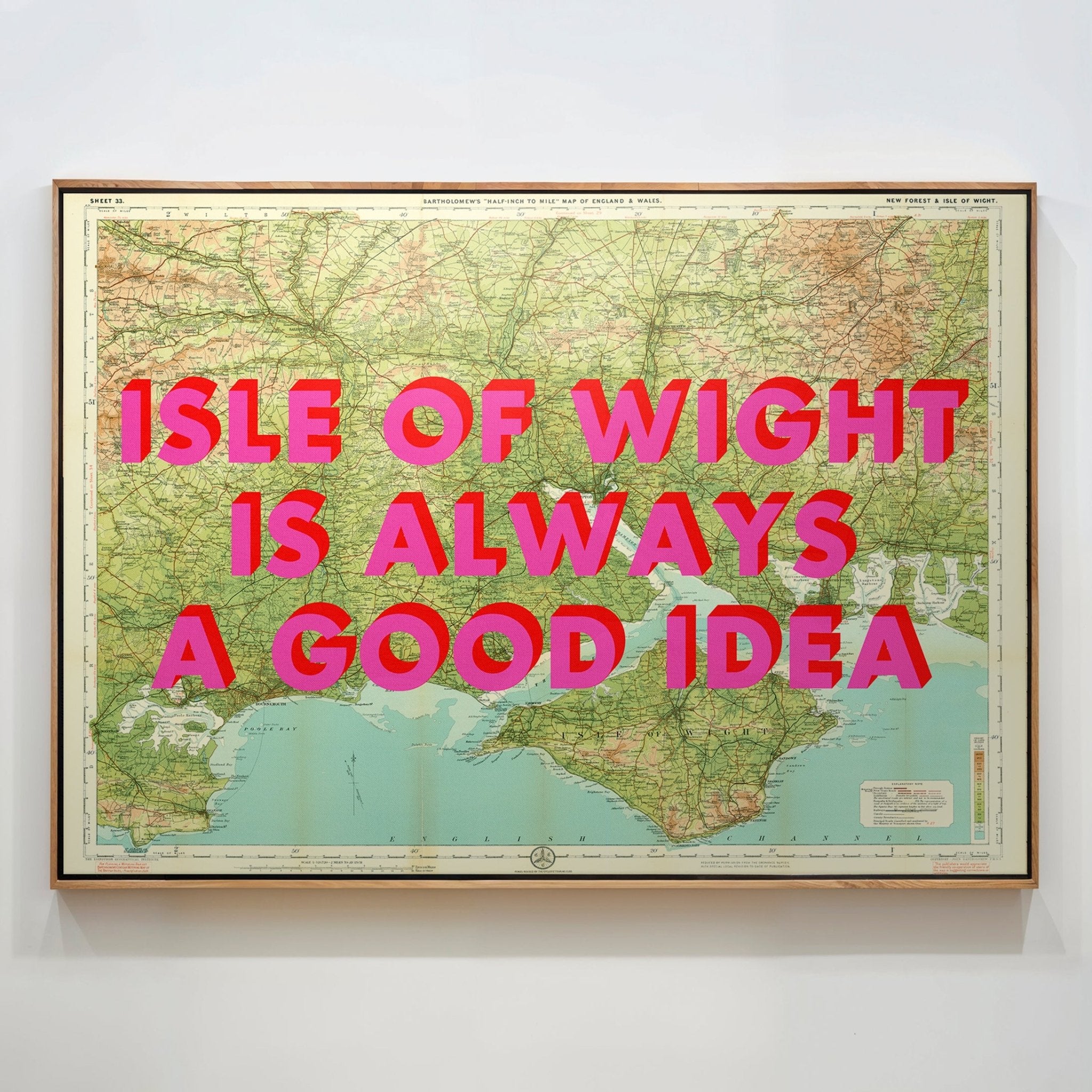 Isle Of Wight Retro Pop Art Map Print - Magic Posters