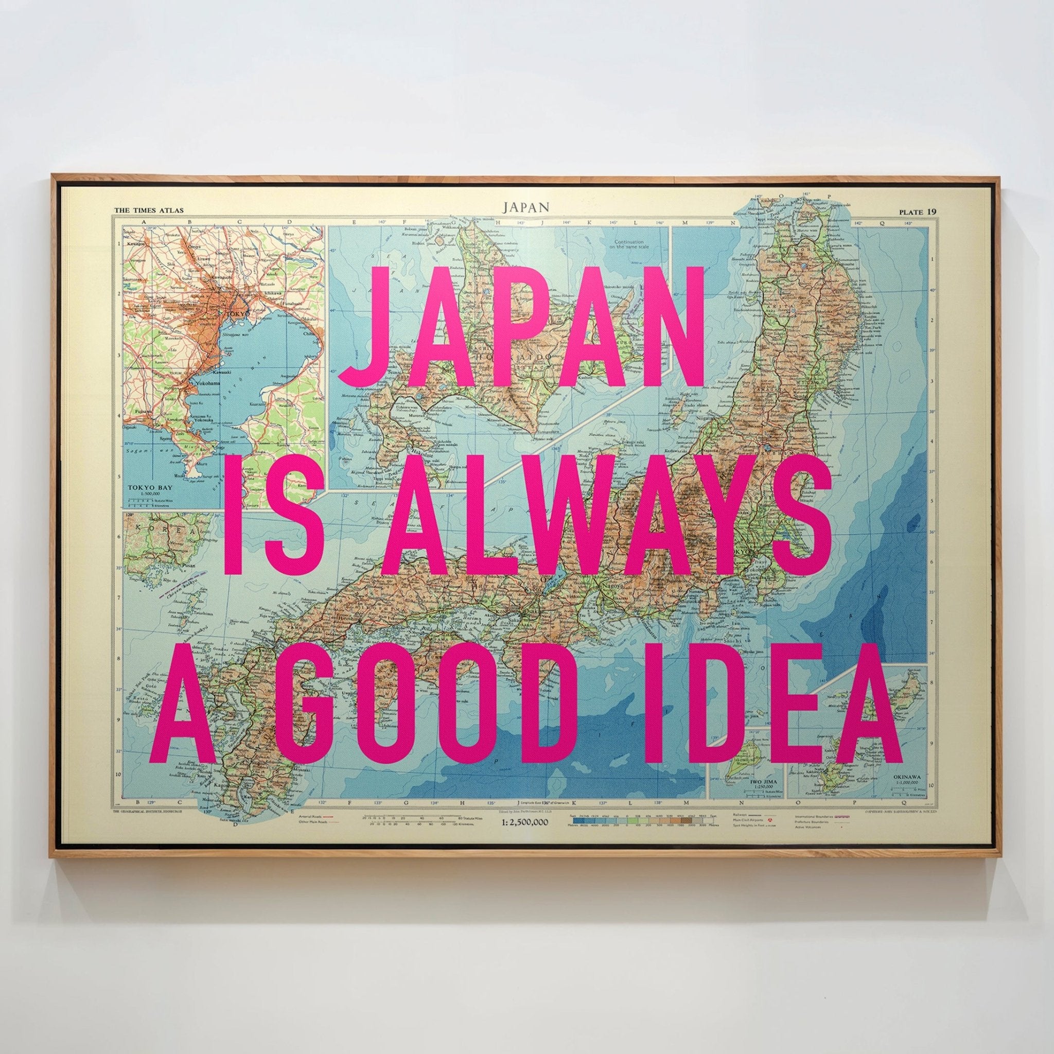 Japan Retro Pop Art Map Print - Magic Posters