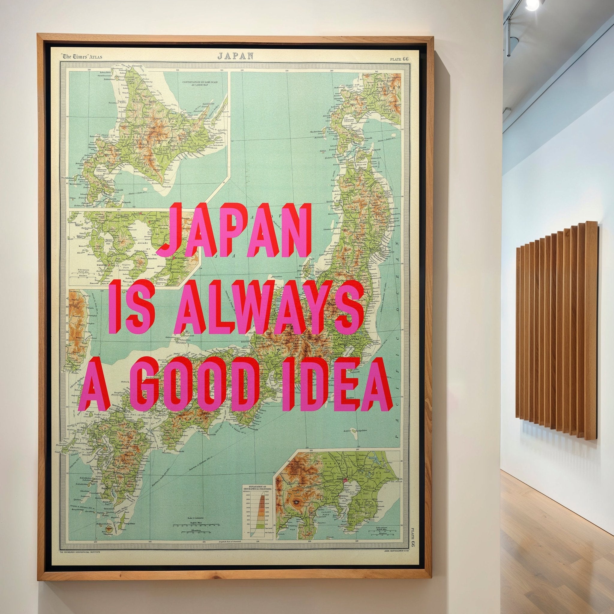 Japan Retro Pop Art Map Print - Magic Posters