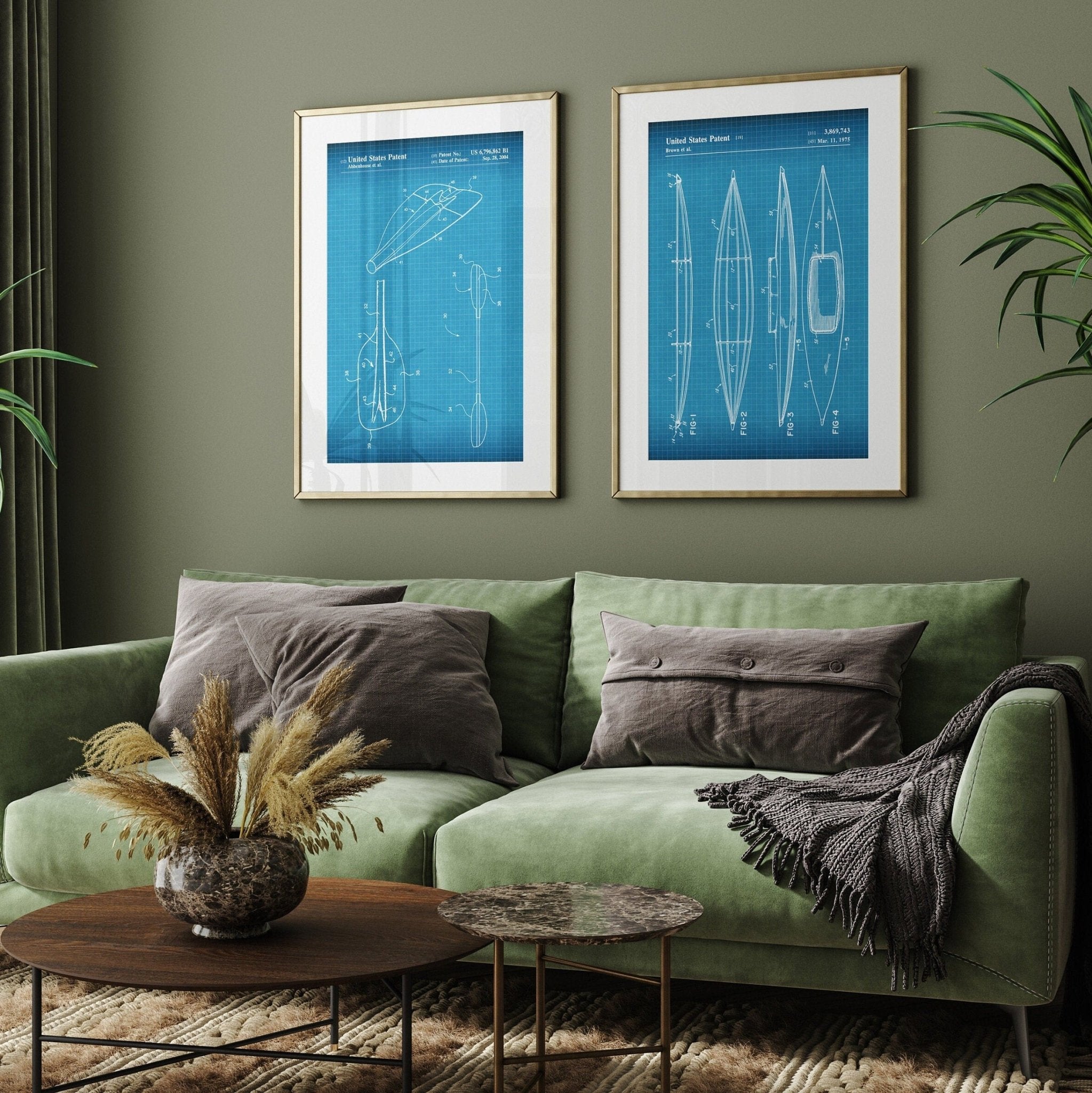 Kayak Set Of 2 Patent Prints - Magic Posters