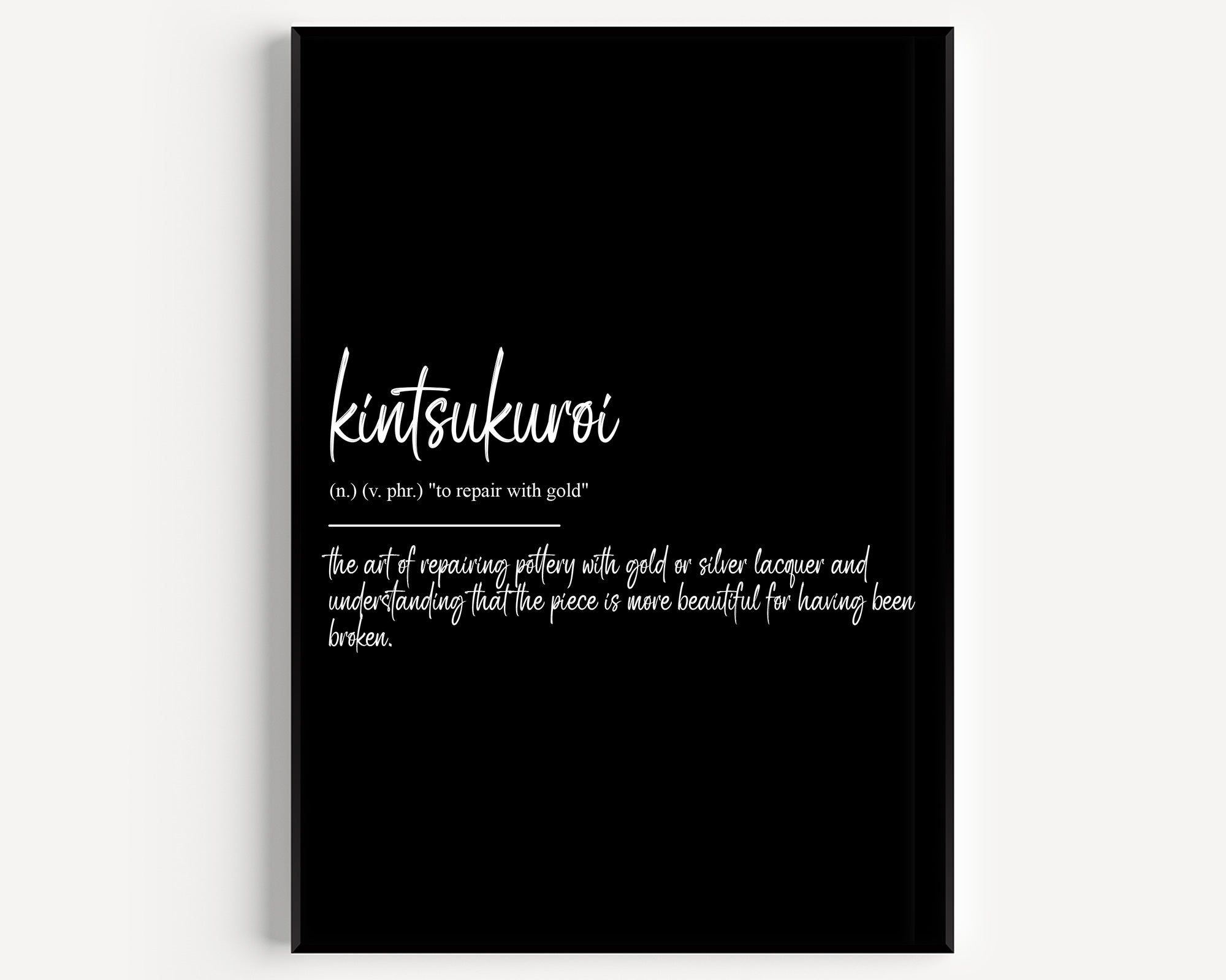Kintsukuroi Definition Print - Magic Posters