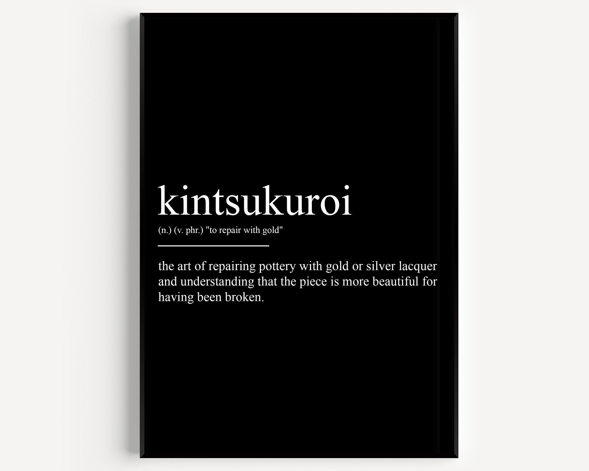 Kintsukuroi Definition Print - Magic Posters