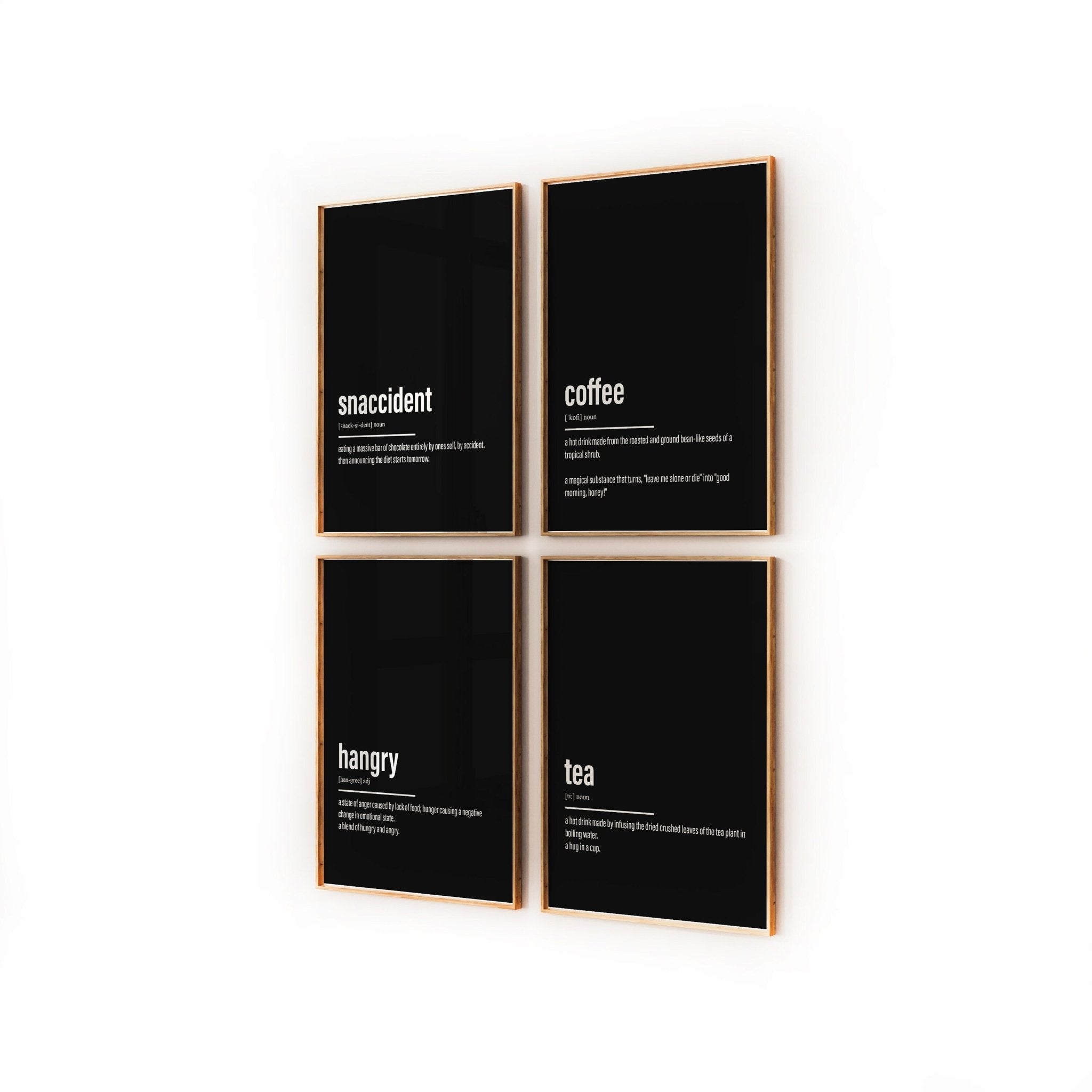 Kitchen Wall Art Set Of 4 Definition Prints - Magic Posters