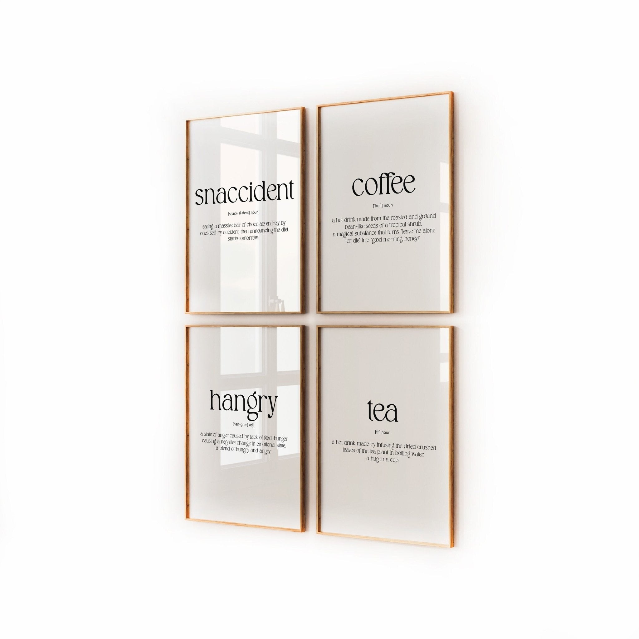 Kitchen Wall Art Set Of 4 Definition Prints - Magic Posters