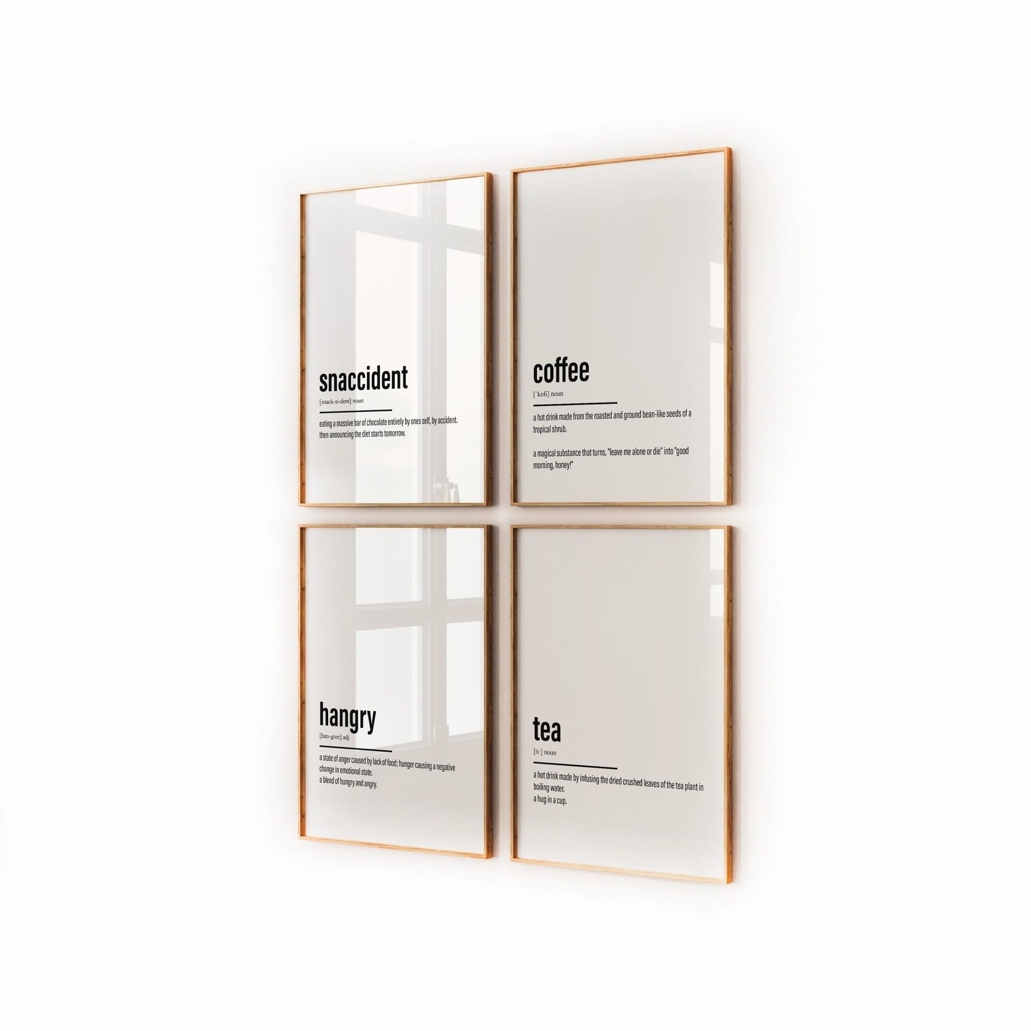 Kitchen Wall Art Set Of 4 Definition Prints - Magic Posters