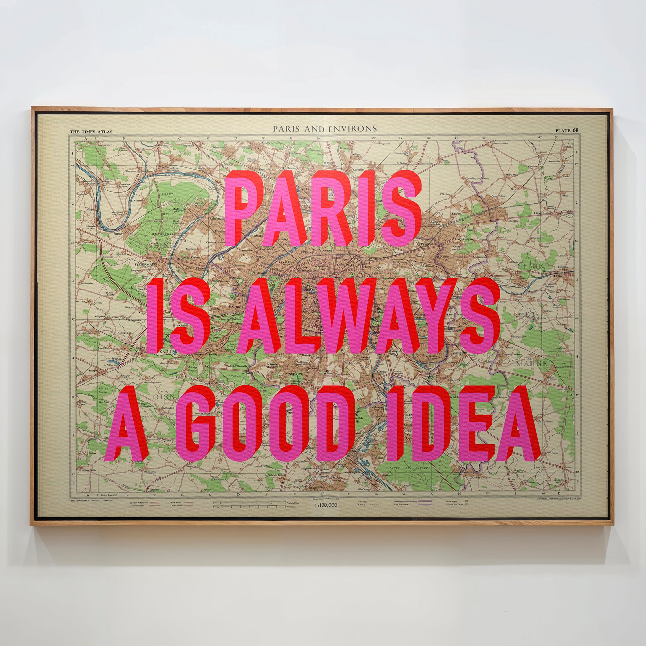 Paris Retro Pop Art Map Print - Magic Posters