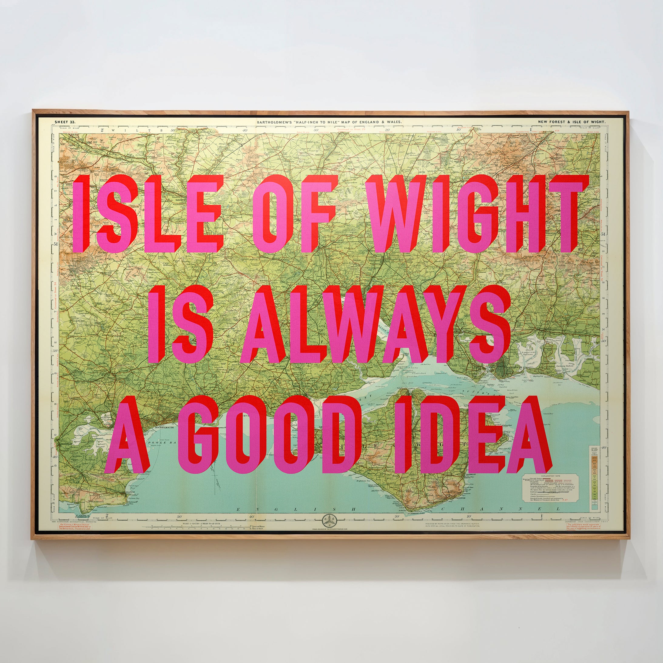 Isle Of Wight Retro Pop Art Map Print