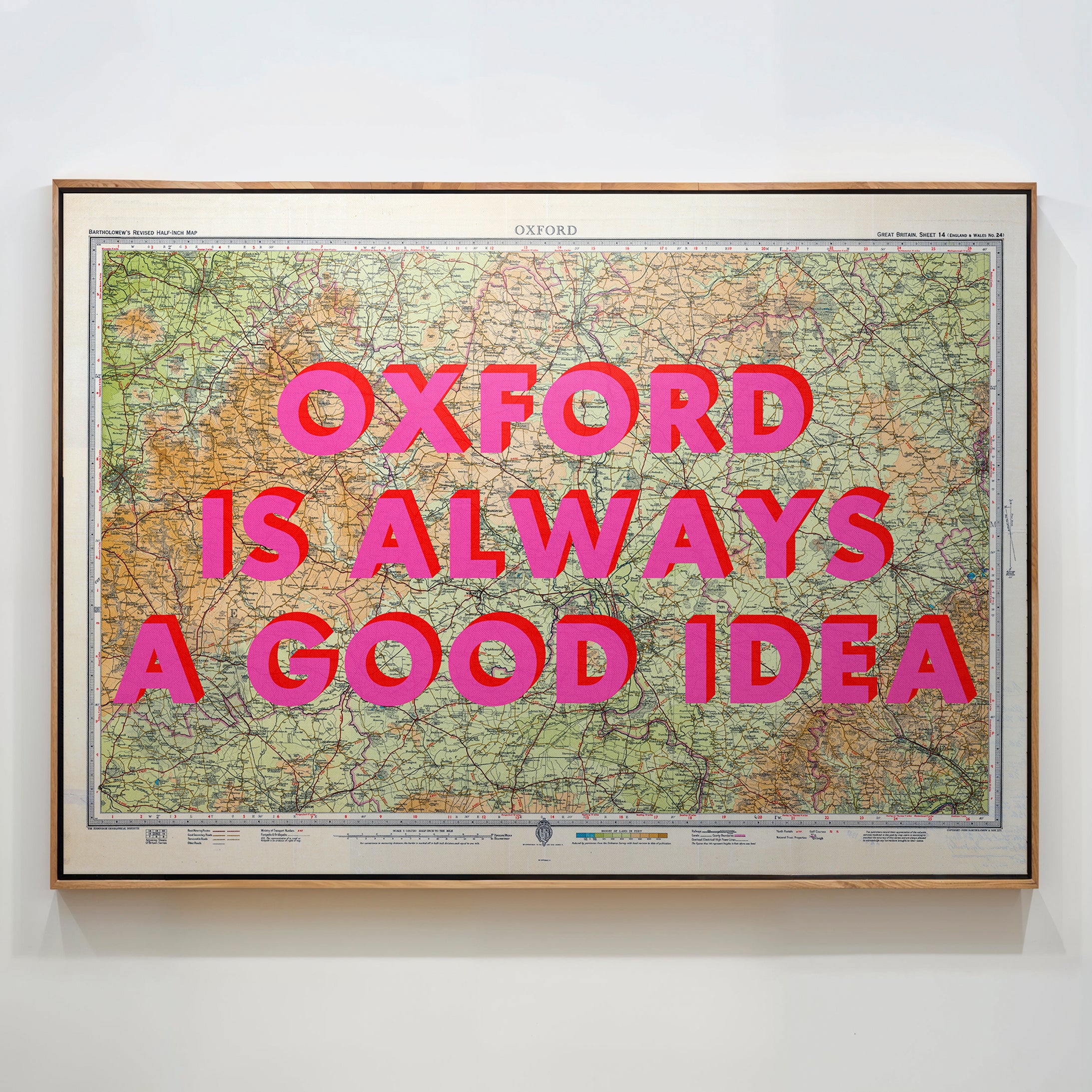 Oxford Retro Pop Art Map Print