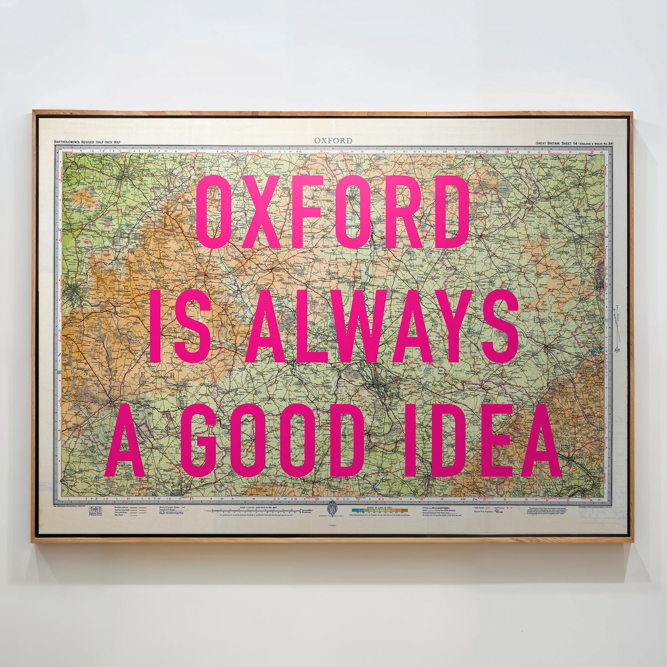 Oxford Retro Pop Art Map Print