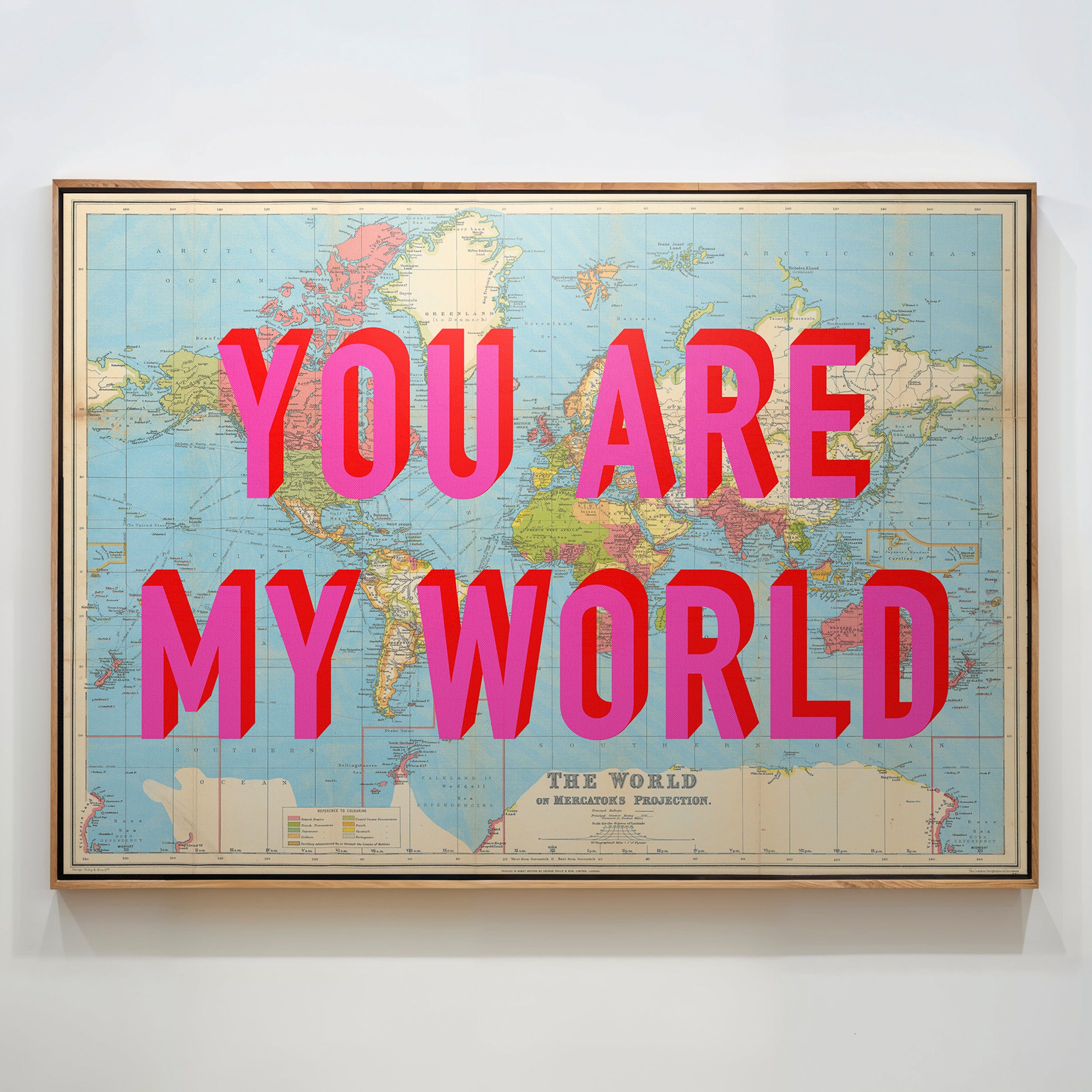 World Retro Pop Art Map Print - Magic Posters