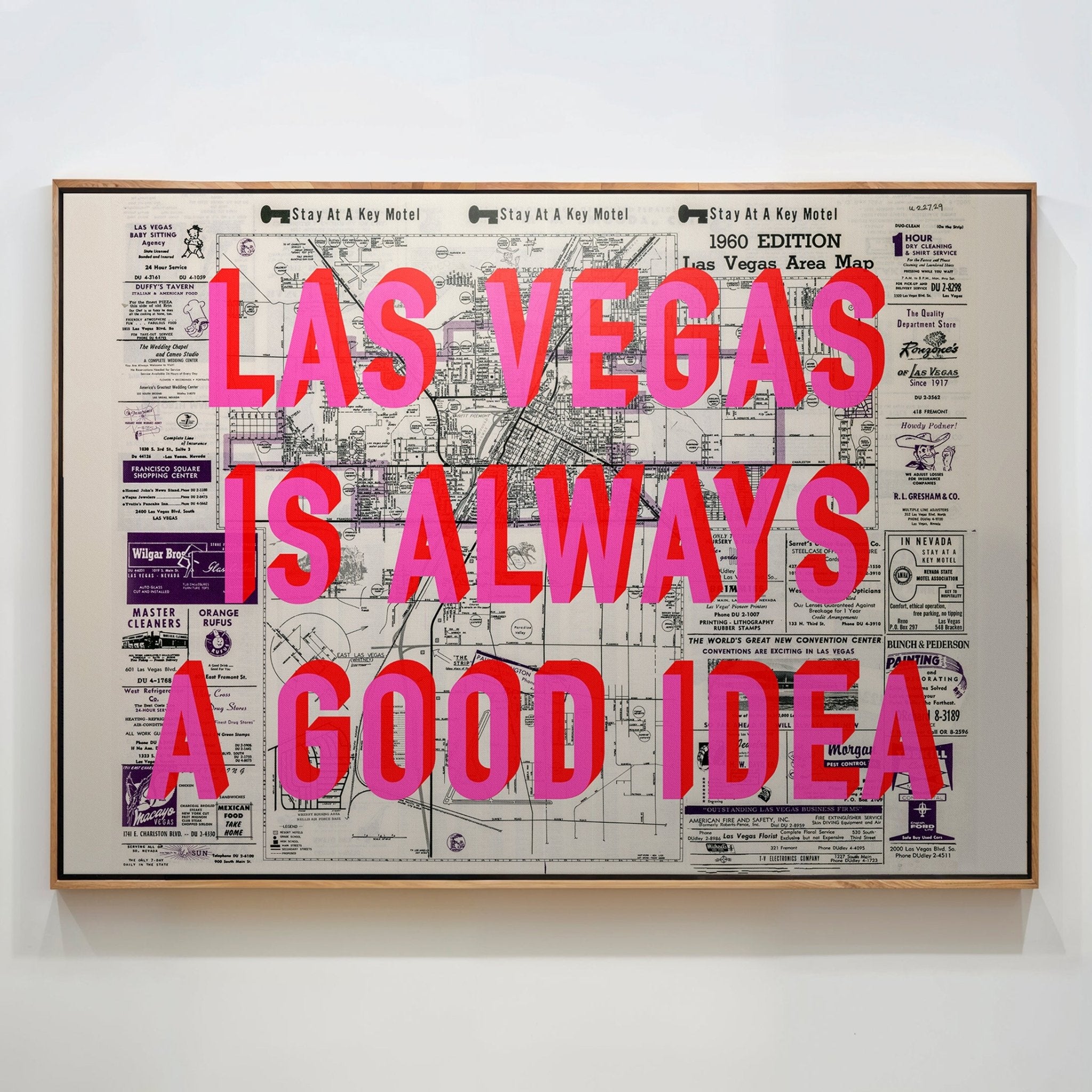 Las Vegas Retro Pop Art Map Print - Magic Posters