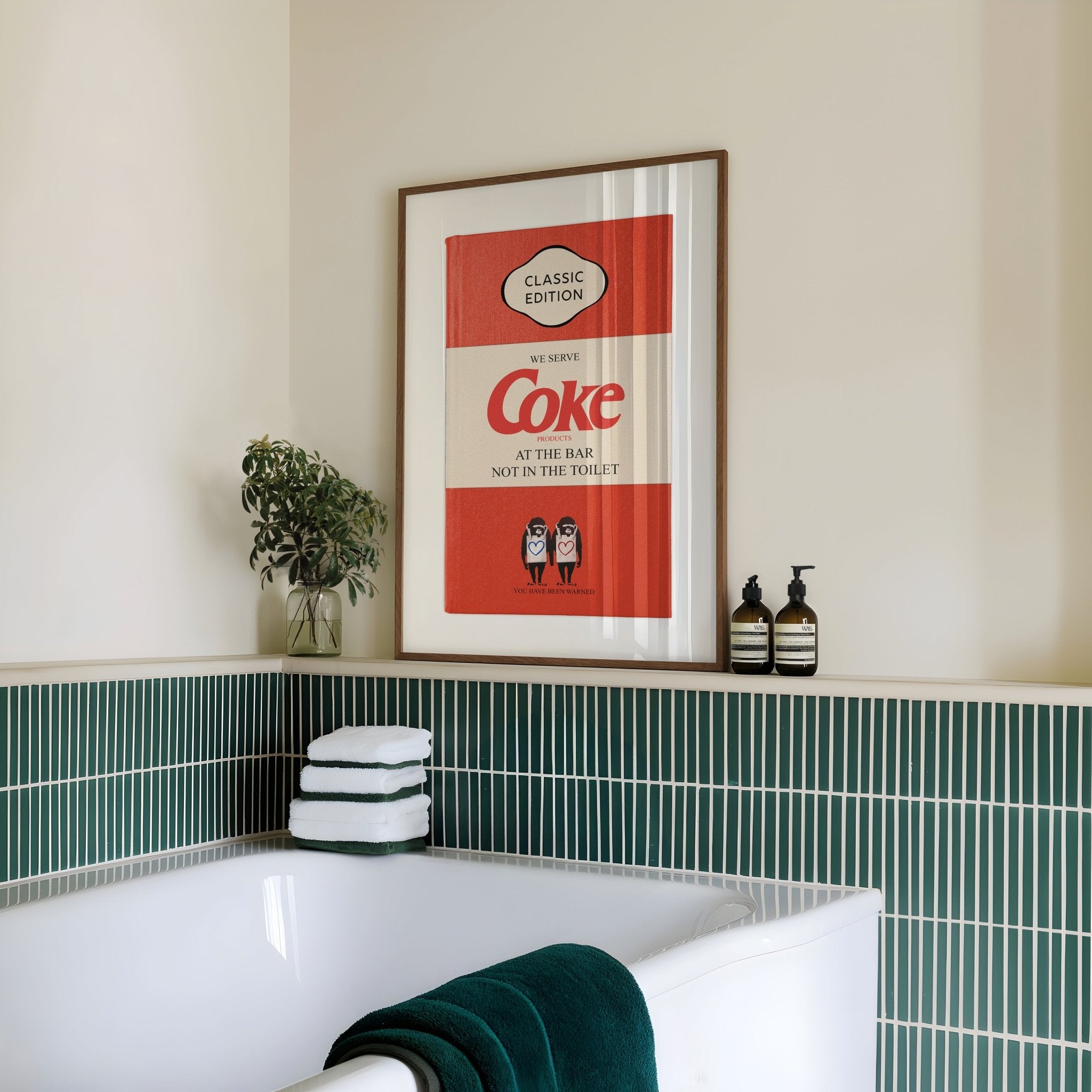 Limited Edition James Robins Coke Print (Bathroom Banter) - Magic Posters