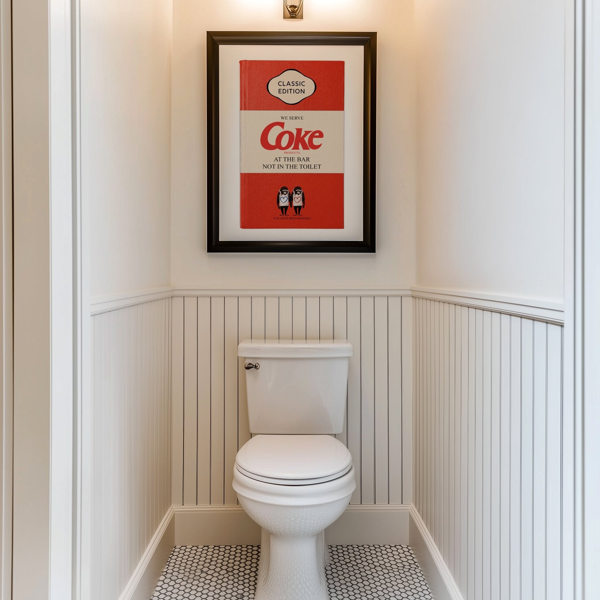 Limited Edition James Robins Coke Print (Bathroom Banter) - Magic Posters