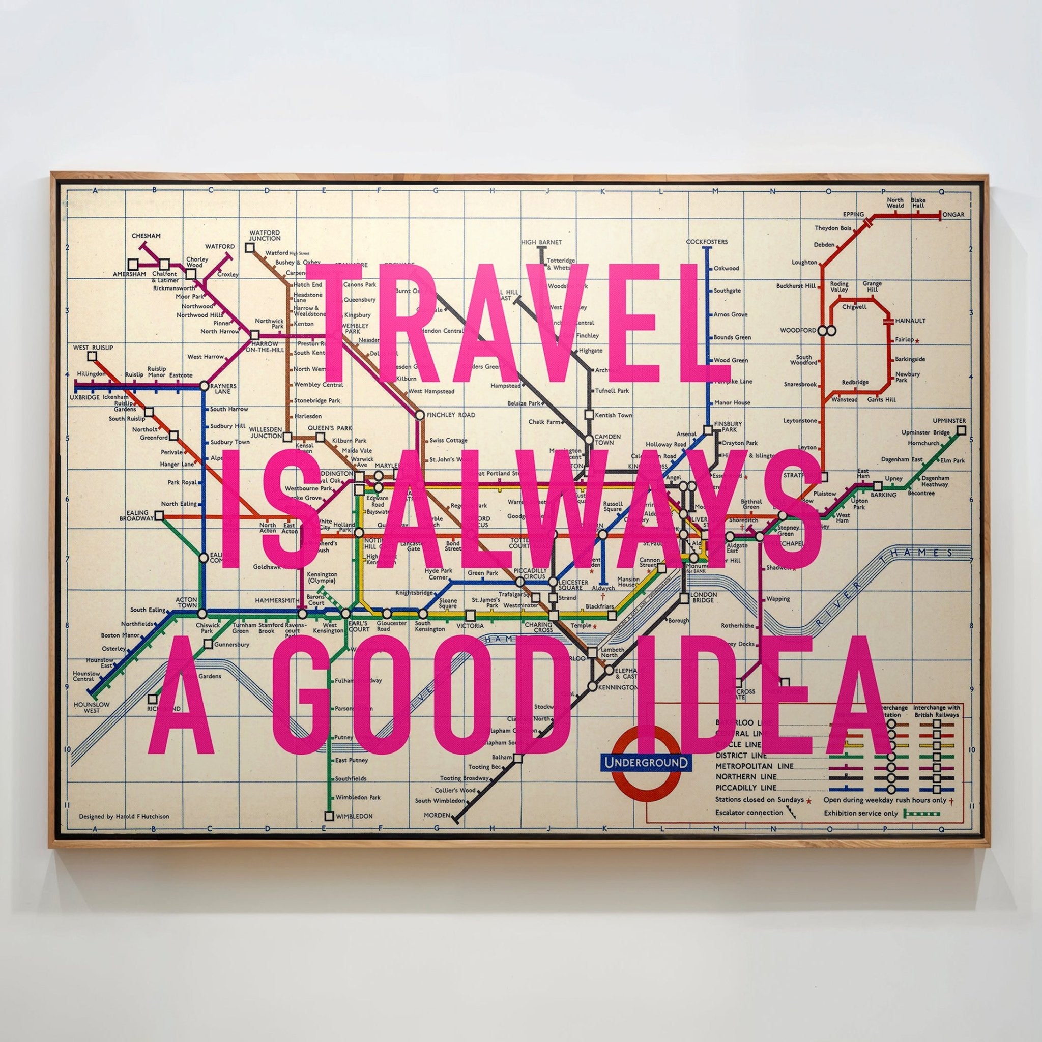 London Underground Retro Pop Art Map Print - Magic Posters