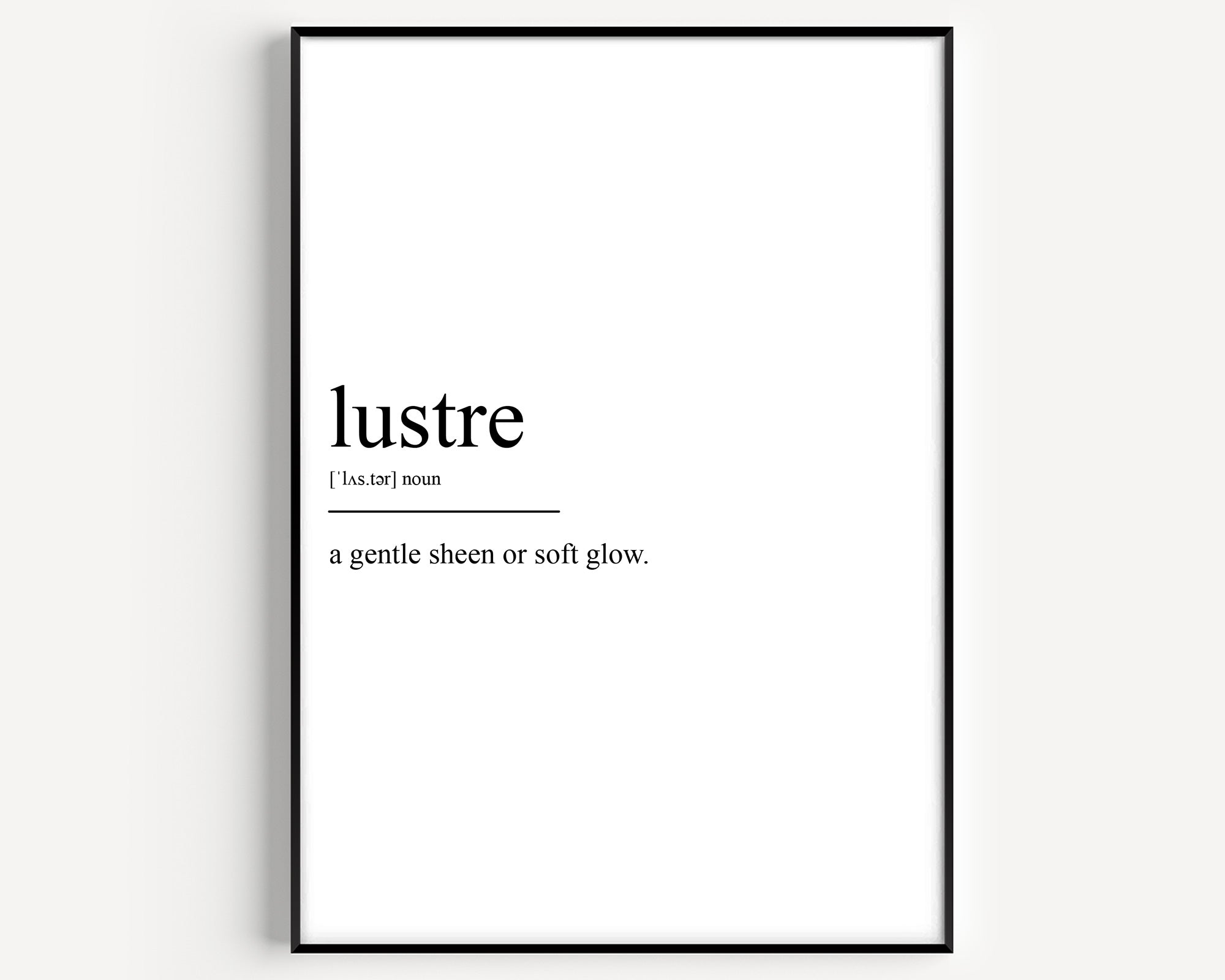 Lustre Definition Print - Magic Posters