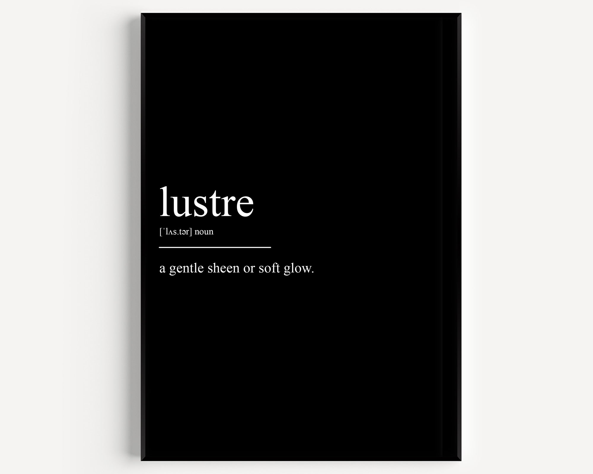 Lustre Definition Print - Magic Posters