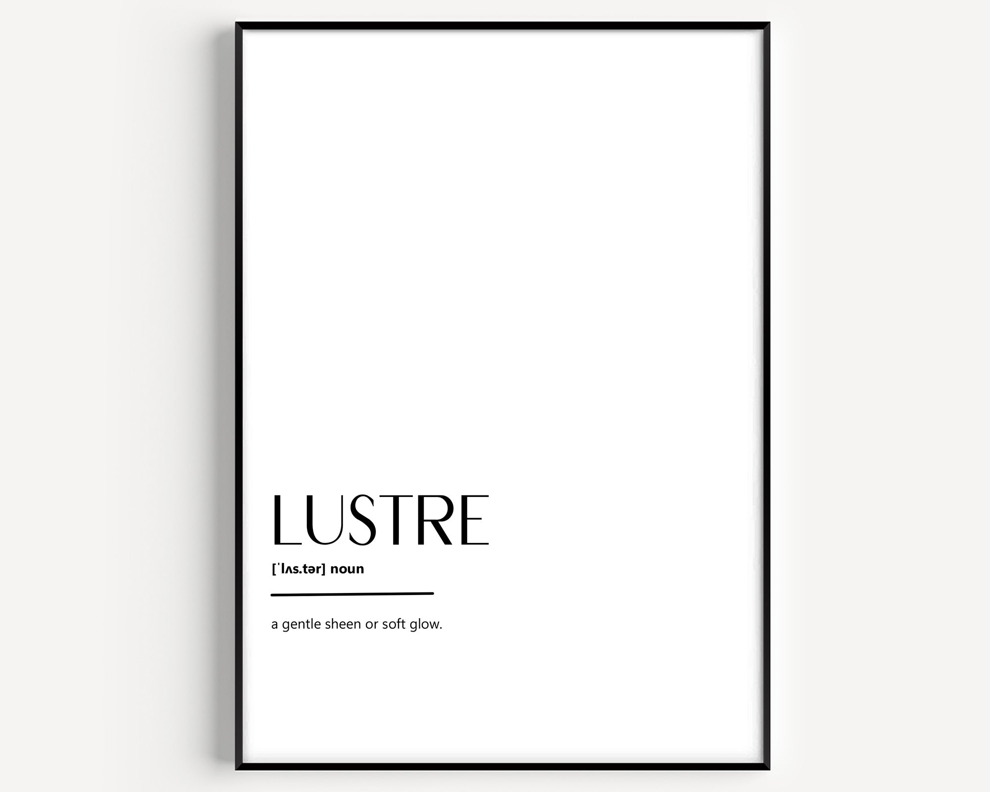 Lustre Definition Print - Magic Posters