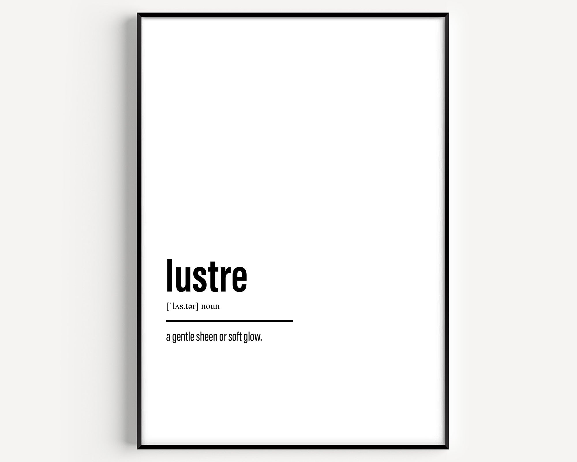 Lustre Definition Print - Magic Posters