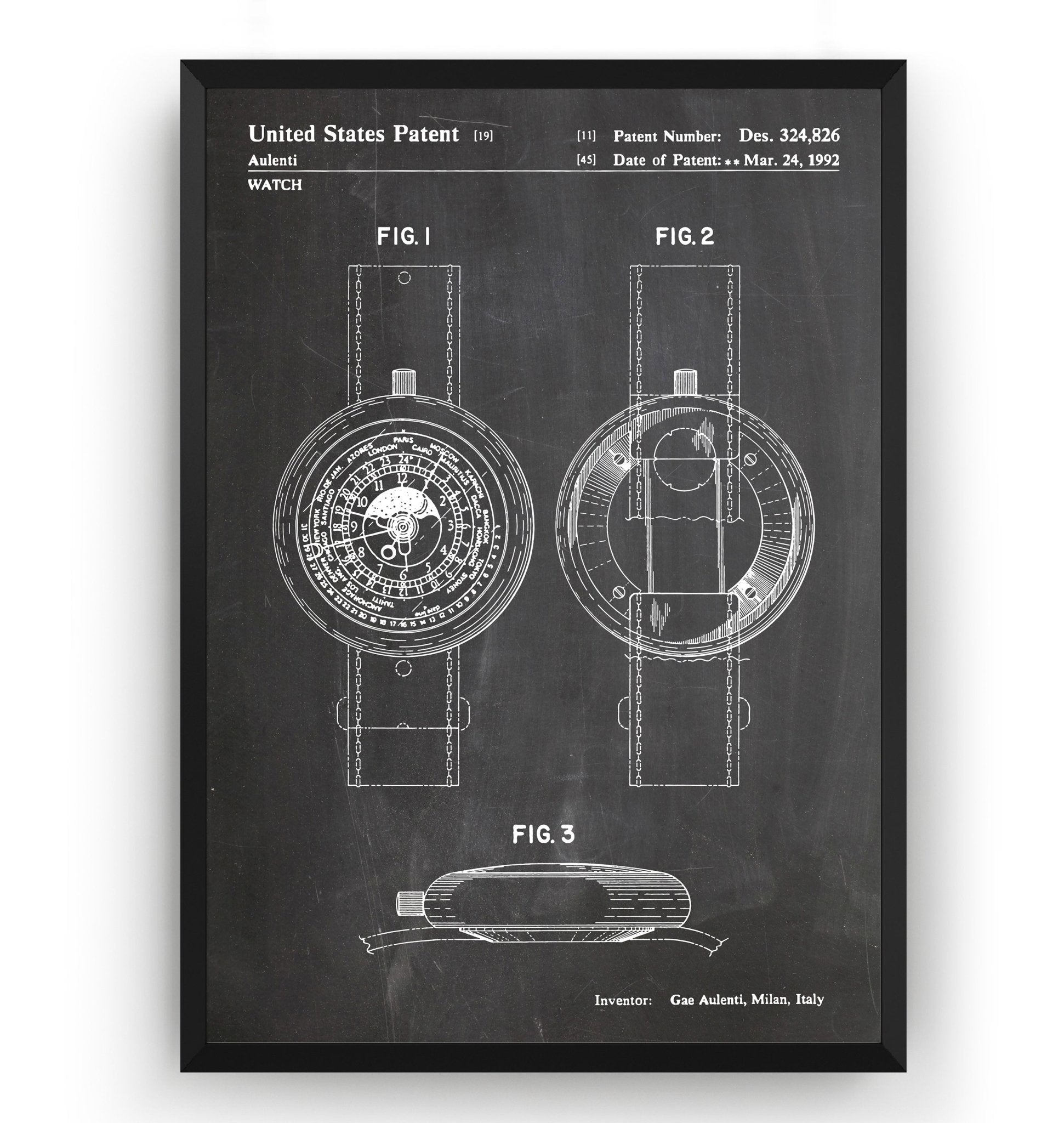 LV-I Watch 1992 Patent Print - Magic Posters