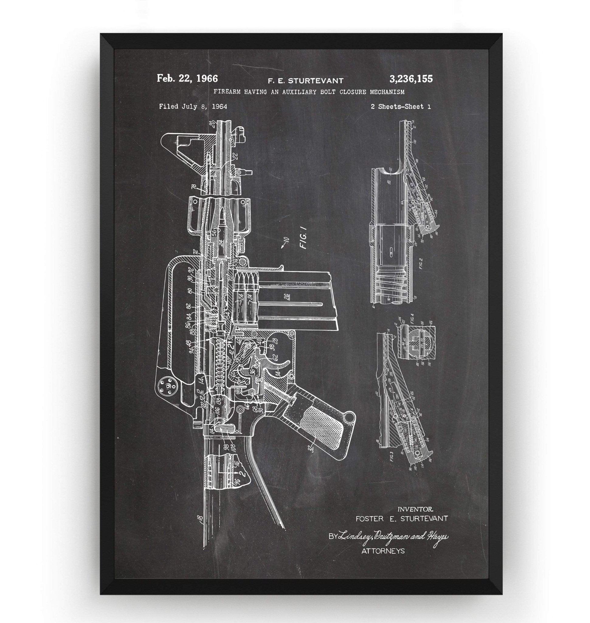 M-16 Patent Print - Magic Posters