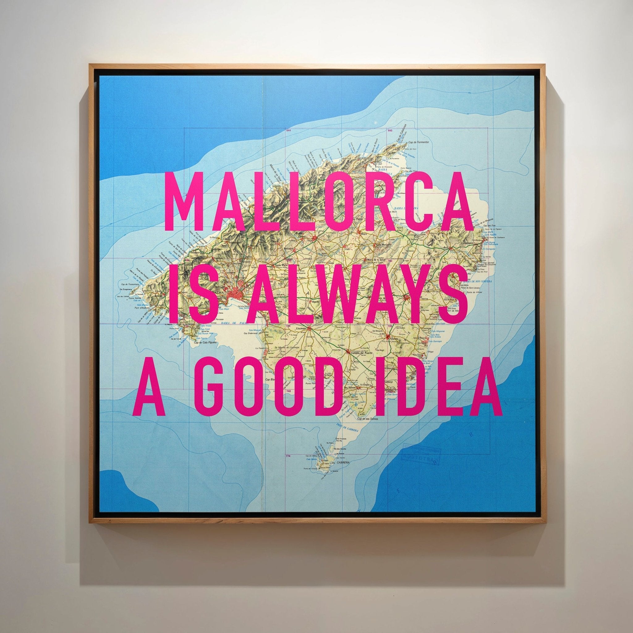Mallorca Retro Pop Art Map Print - Magic Posters