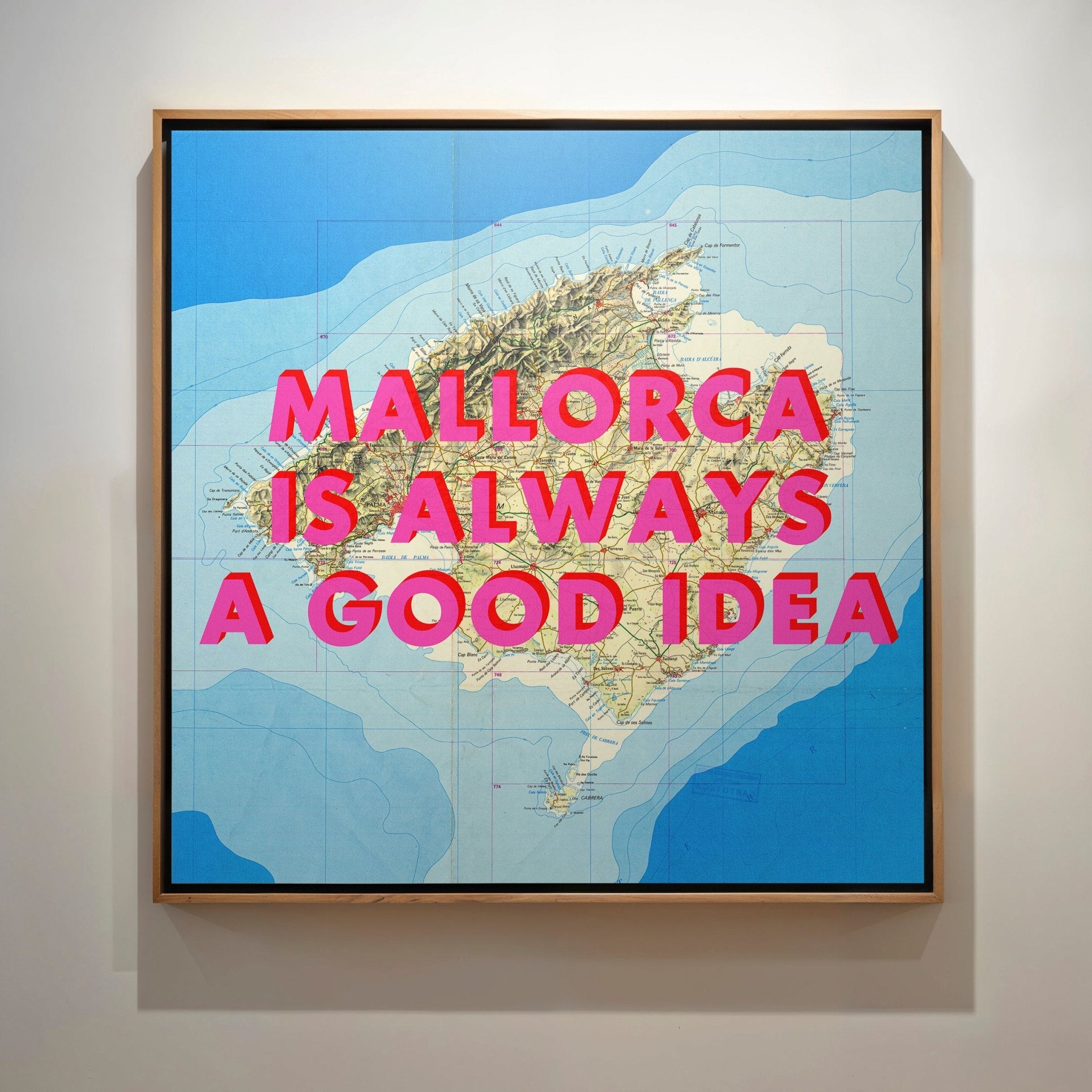 Mallorca Retro Pop Art Map Print - Magic Posters