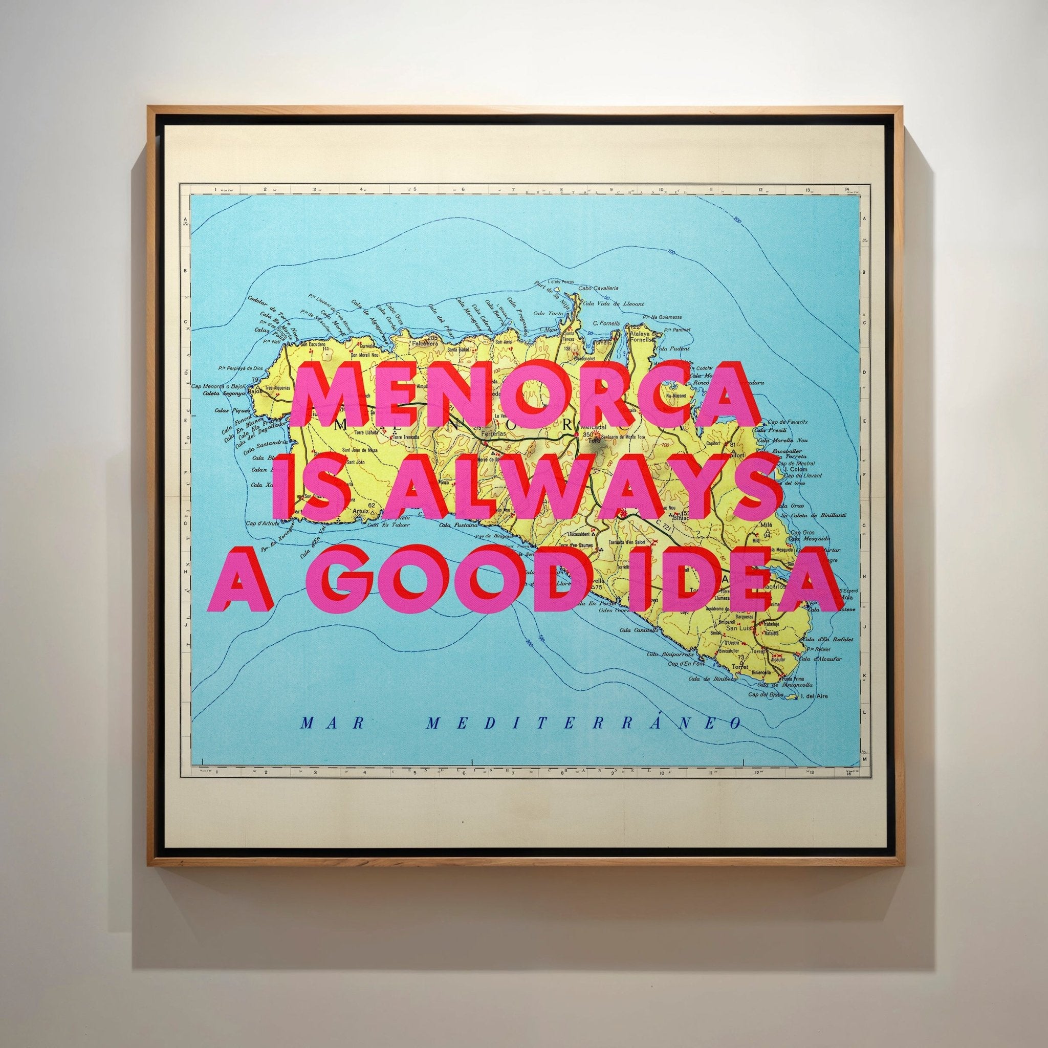 Menorca Retro Pop Art Map Print - Magic Posters