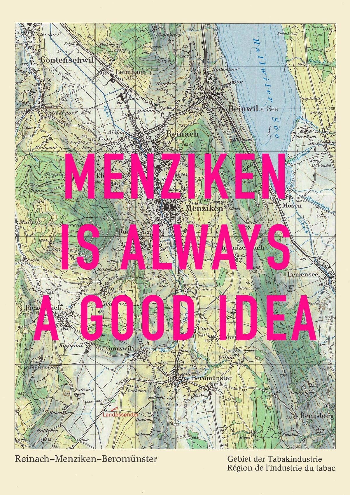 Menziken Retro Pop Art Map Print (portrait) - Magic Posters
