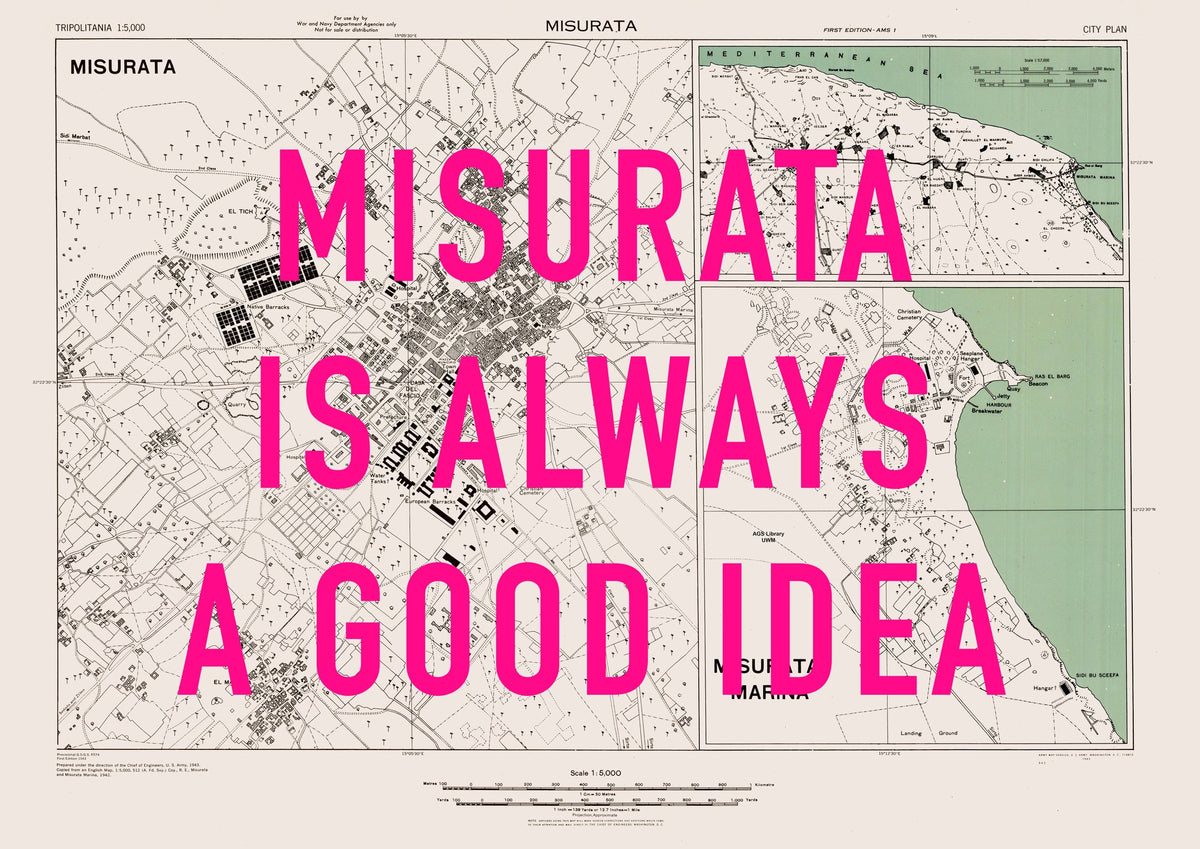 Misurata Retro Pop Art Map Print (landscape) - Magic Posters