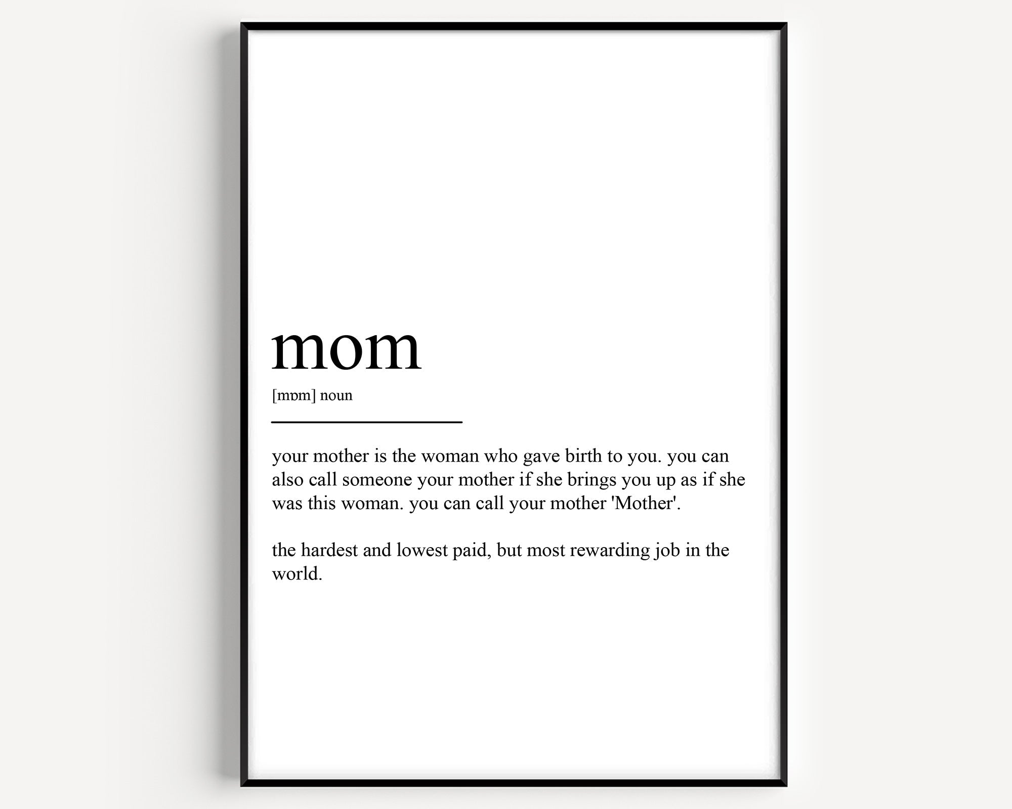 Mom Definition Print - Magic Posters
