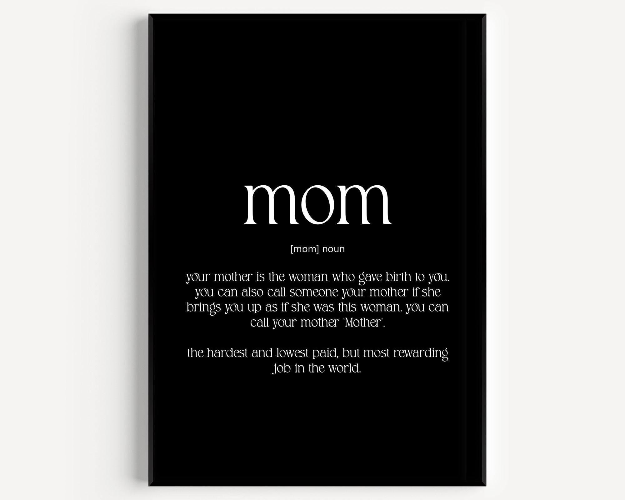 Mom Definition Print - Magic Posters