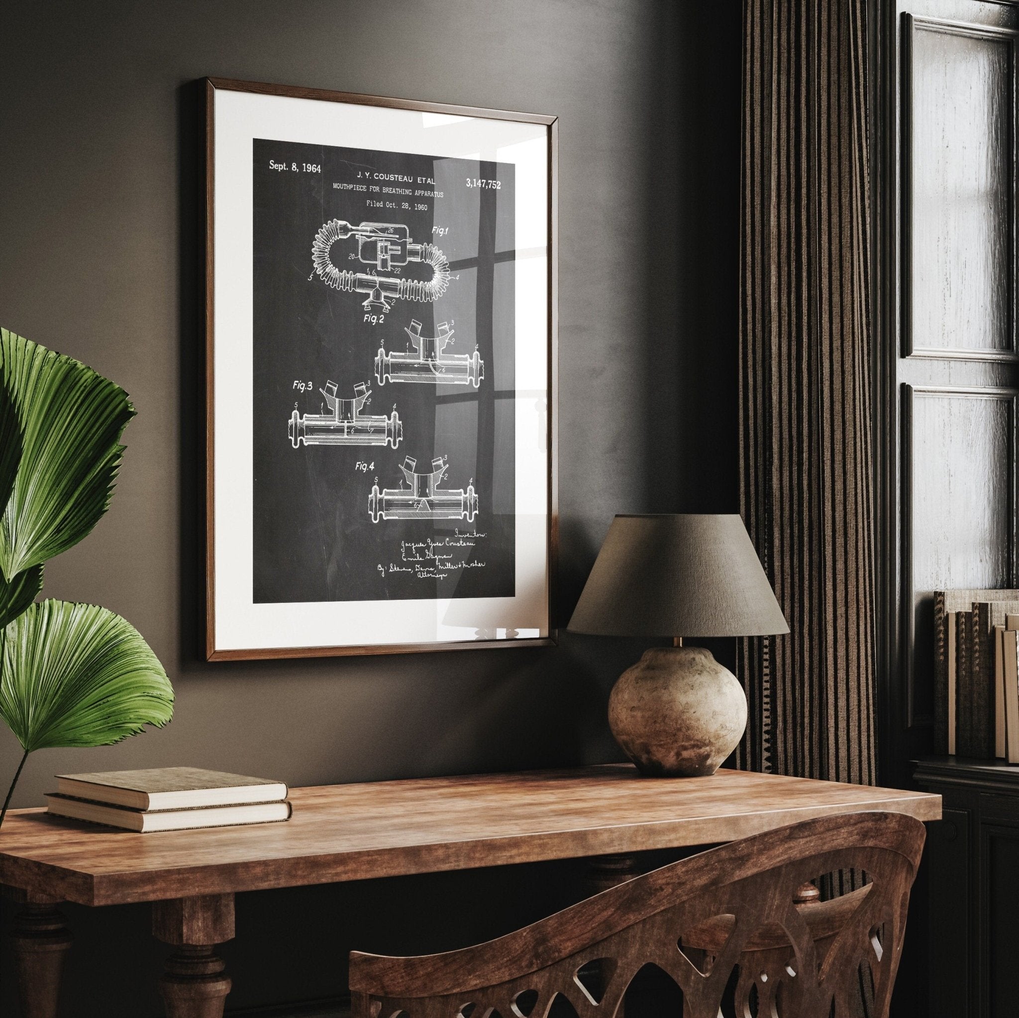 Mouthpiece For Breathing Apparatus 1964 Patent Print - Magic Posters