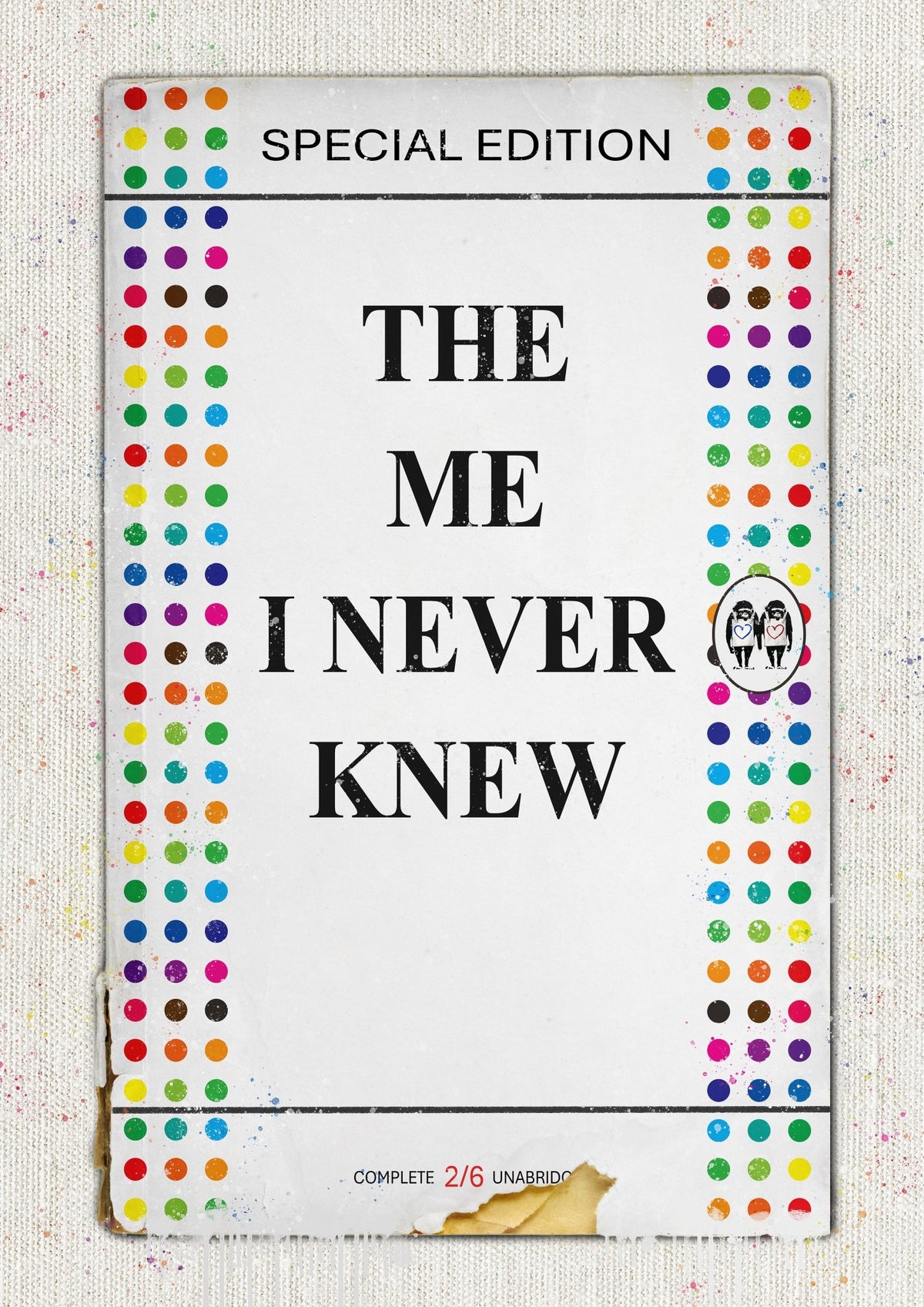 Personalised Multi Colour Spots Book Cover Art Print