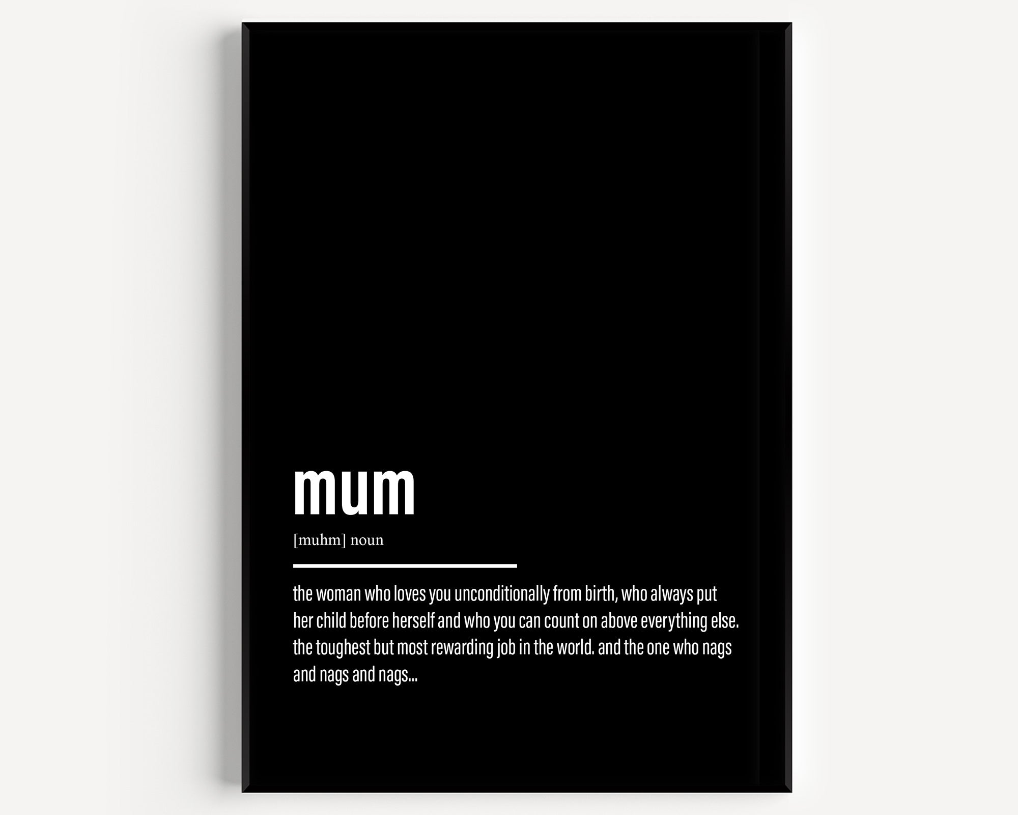 Mum Definition Print - Version 2 - Magic Posters