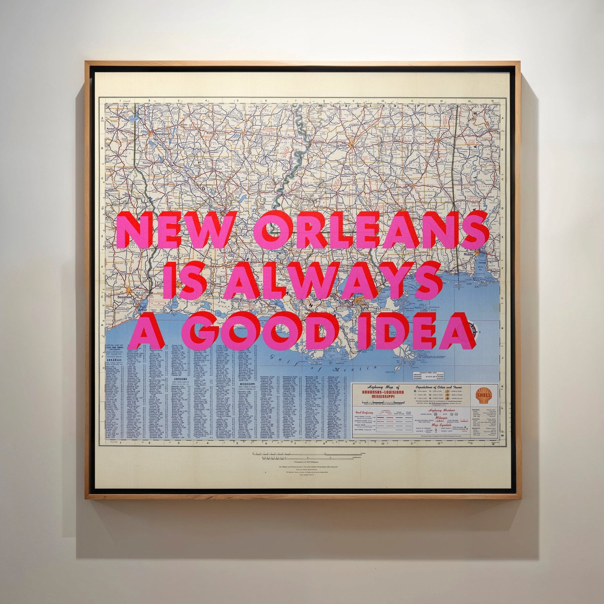 New Orleans Retro Pop Art Map Print - Magic Posters