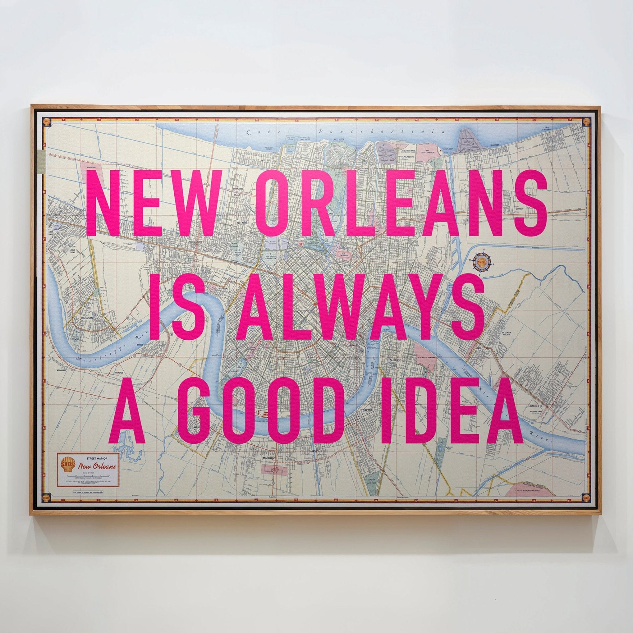 New Orleans Retro Pop Art Map Print (landscape) - Magic Posters