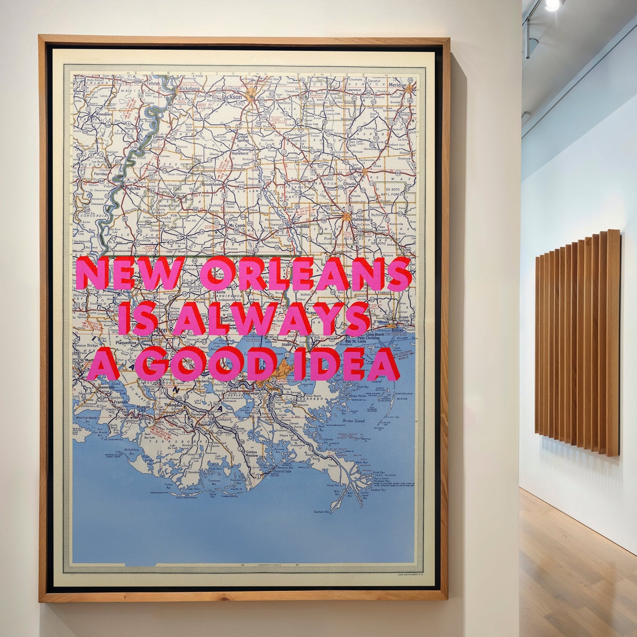 New Orleans Retro Pop Art Map Print (portrait) - Magic Posters