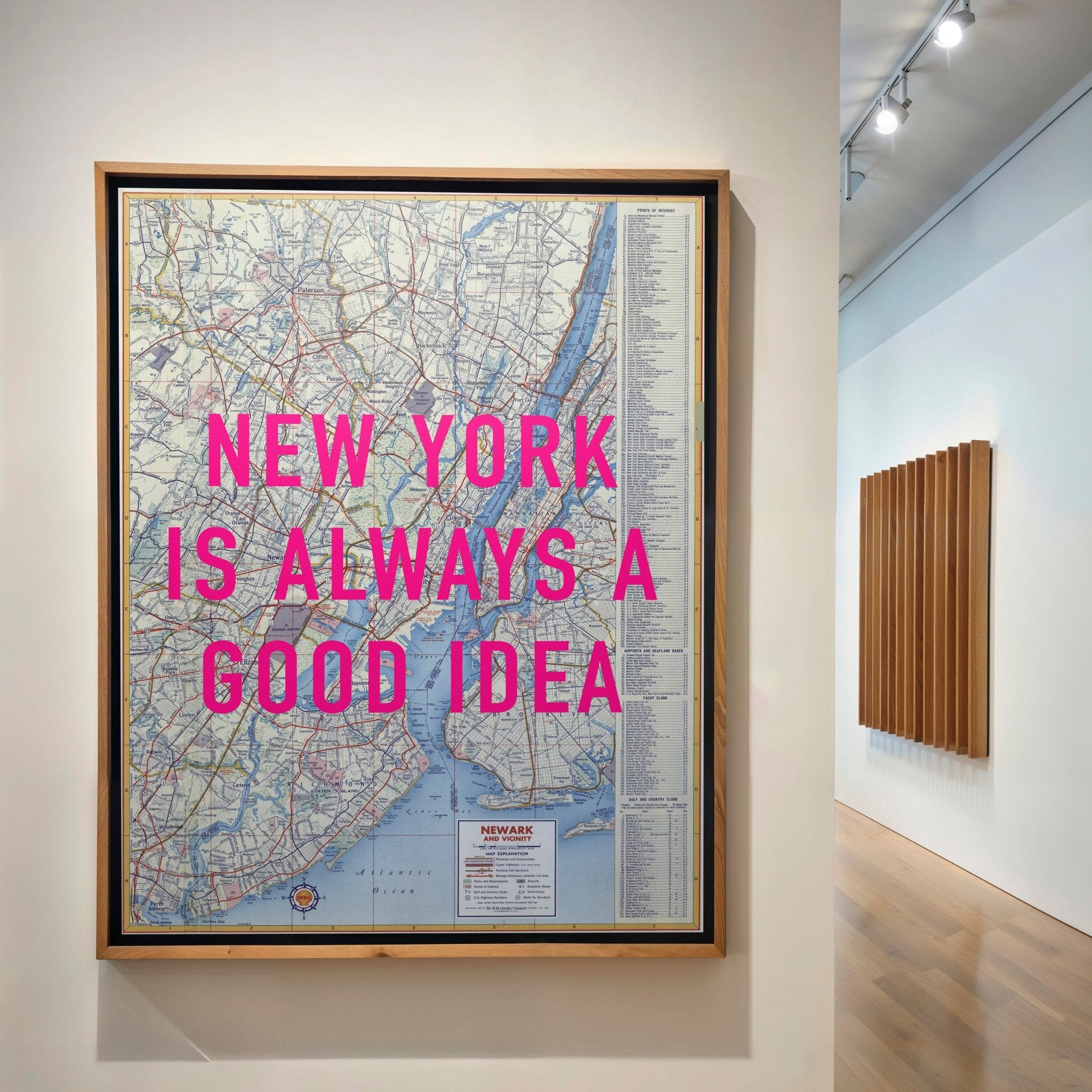 New York Retro Pop Art Map Print - Magic Posters