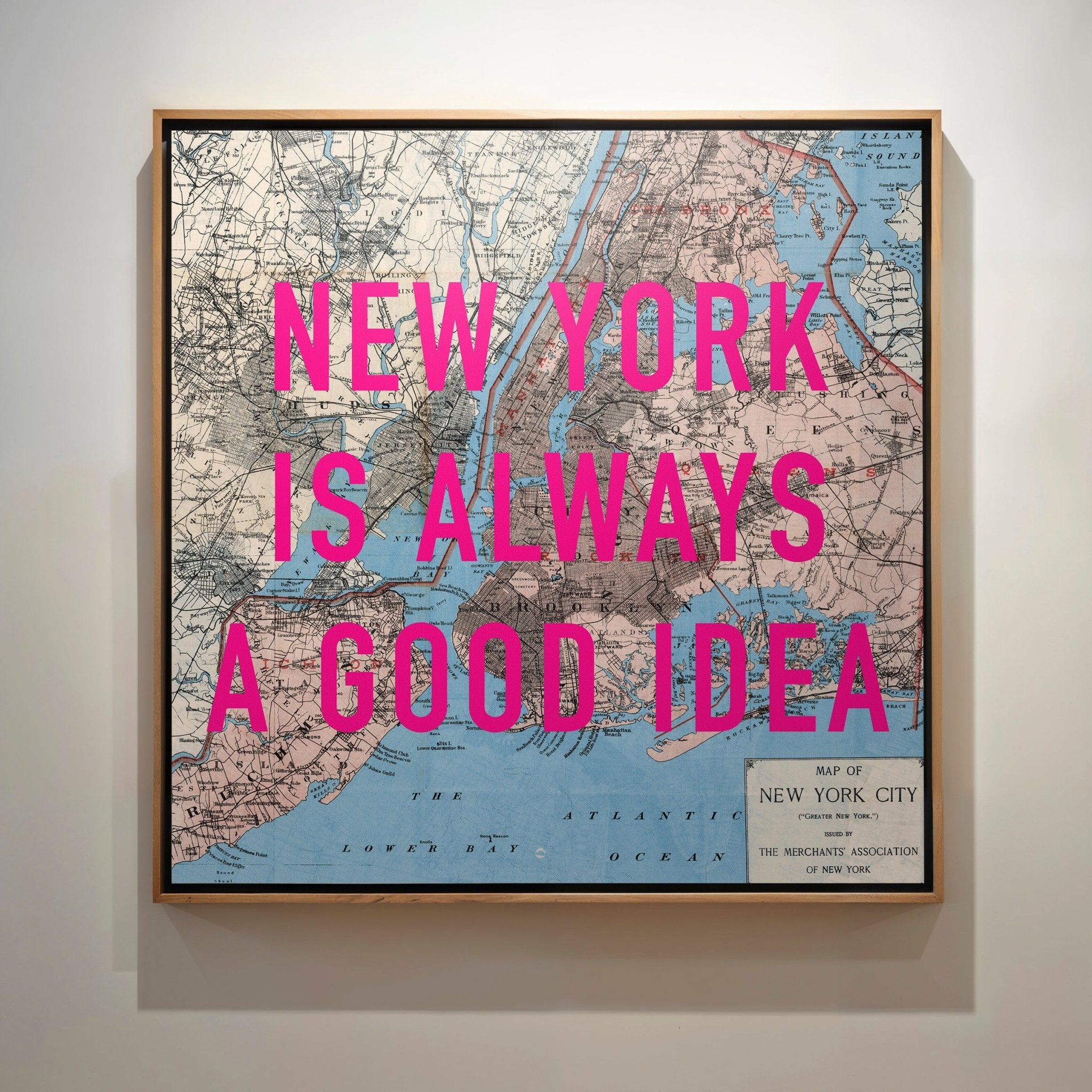New York Retro Pop Art Map Print - Magic Posters
