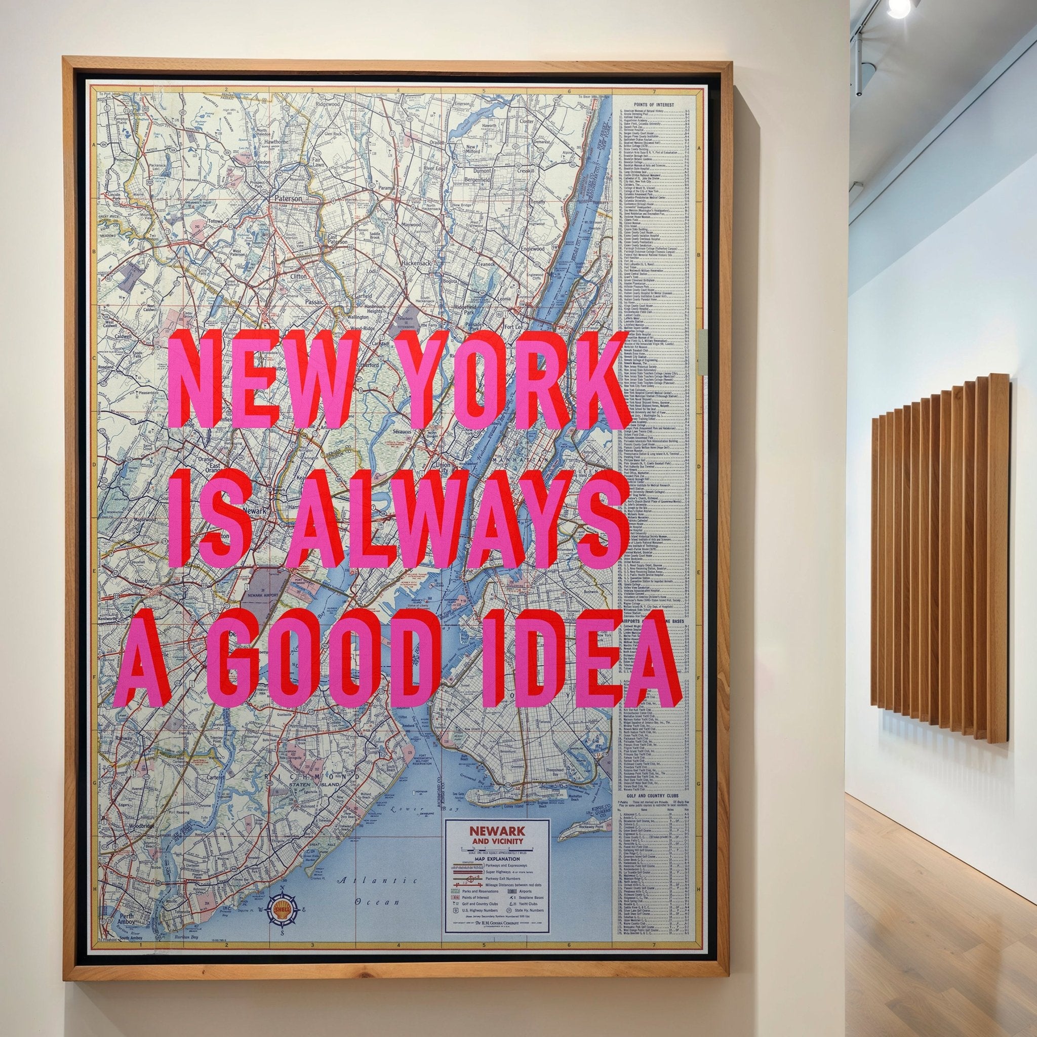 New York Retro Pop Art Map Print - Magic Posters