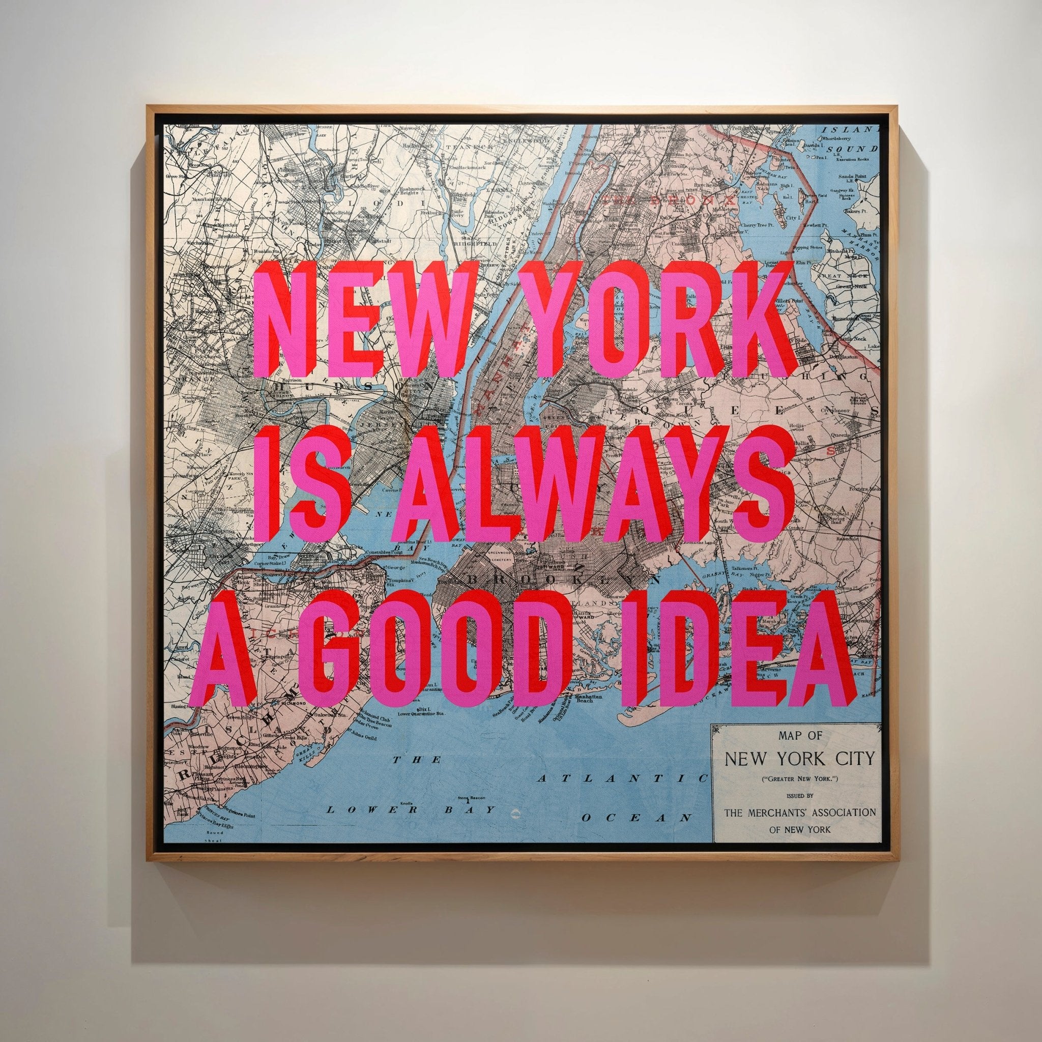 New York Retro Pop Art Map Print - Magic Posters