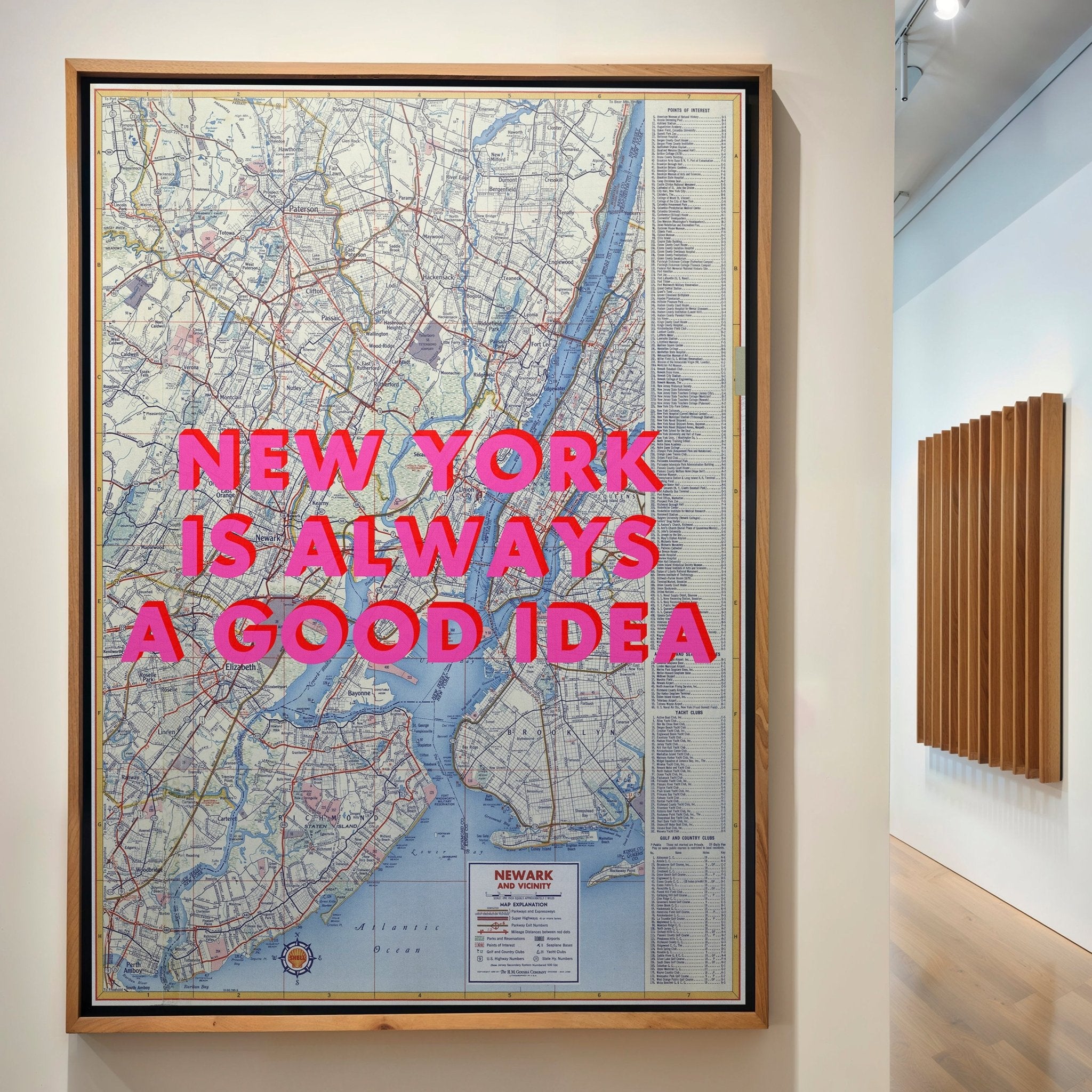 New York Retro Pop Art Map Print - Magic Posters